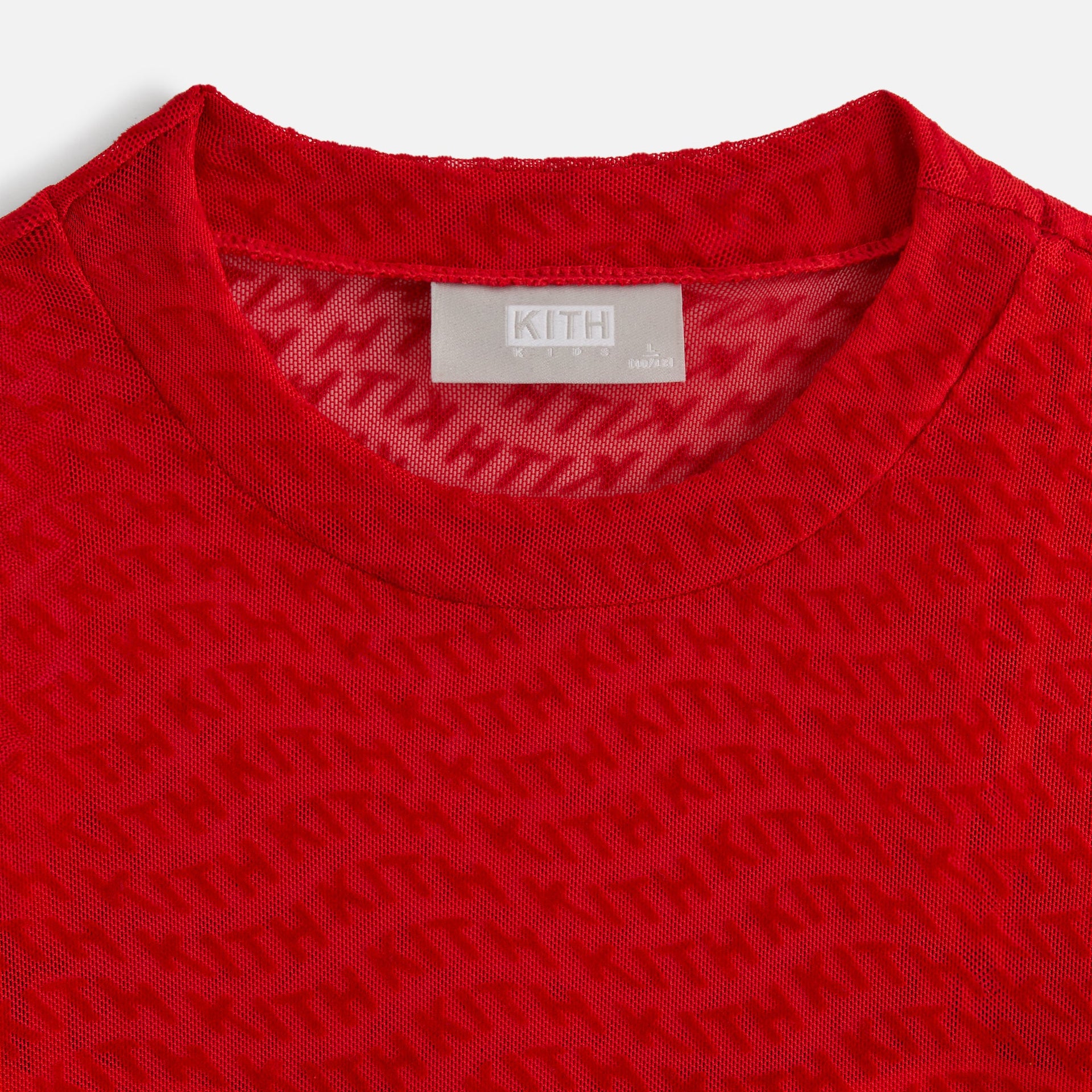 Kith Kids Wavy Monogram Mesh Top - Cinnabar