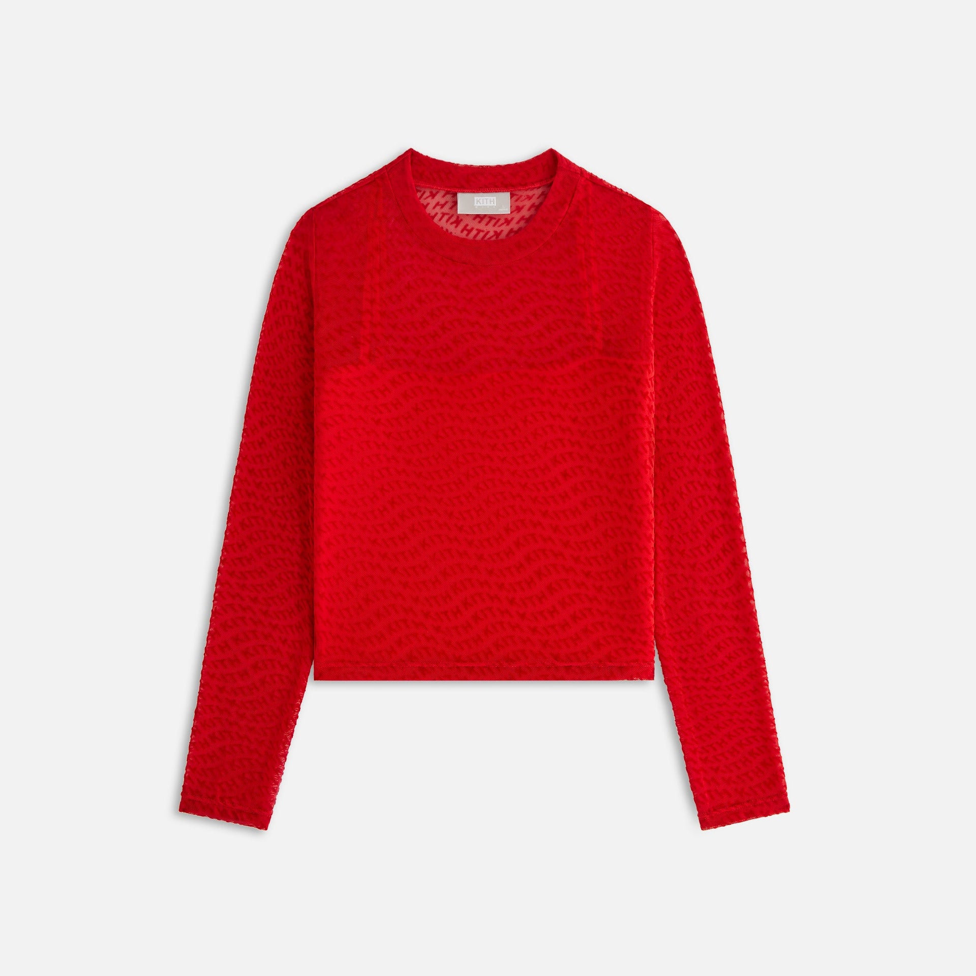 Kith Kids Wavy Monogram Mesh Top - Cinnabar