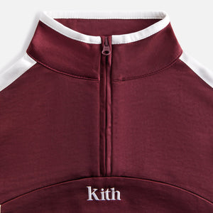 Kith Kids Blocked Satin Track Quarter Zip - Magma