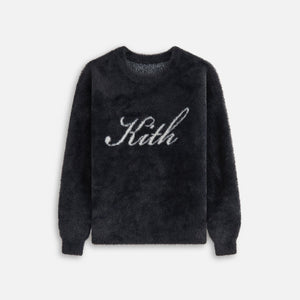 Kith Kids Mohair Script Logo Crewneck - Black