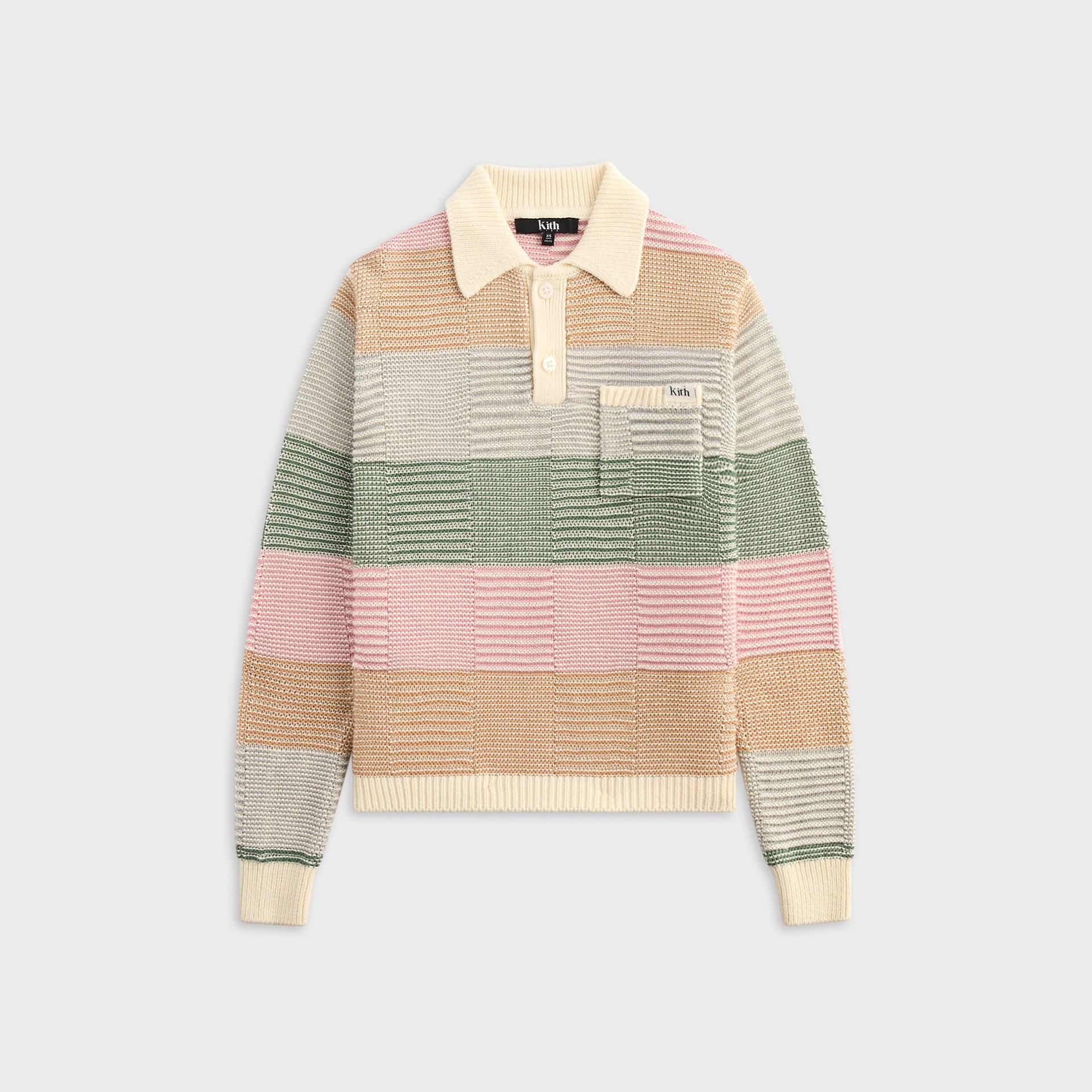 Kith Kids Tilden Long Sleeve Polo - Waffle