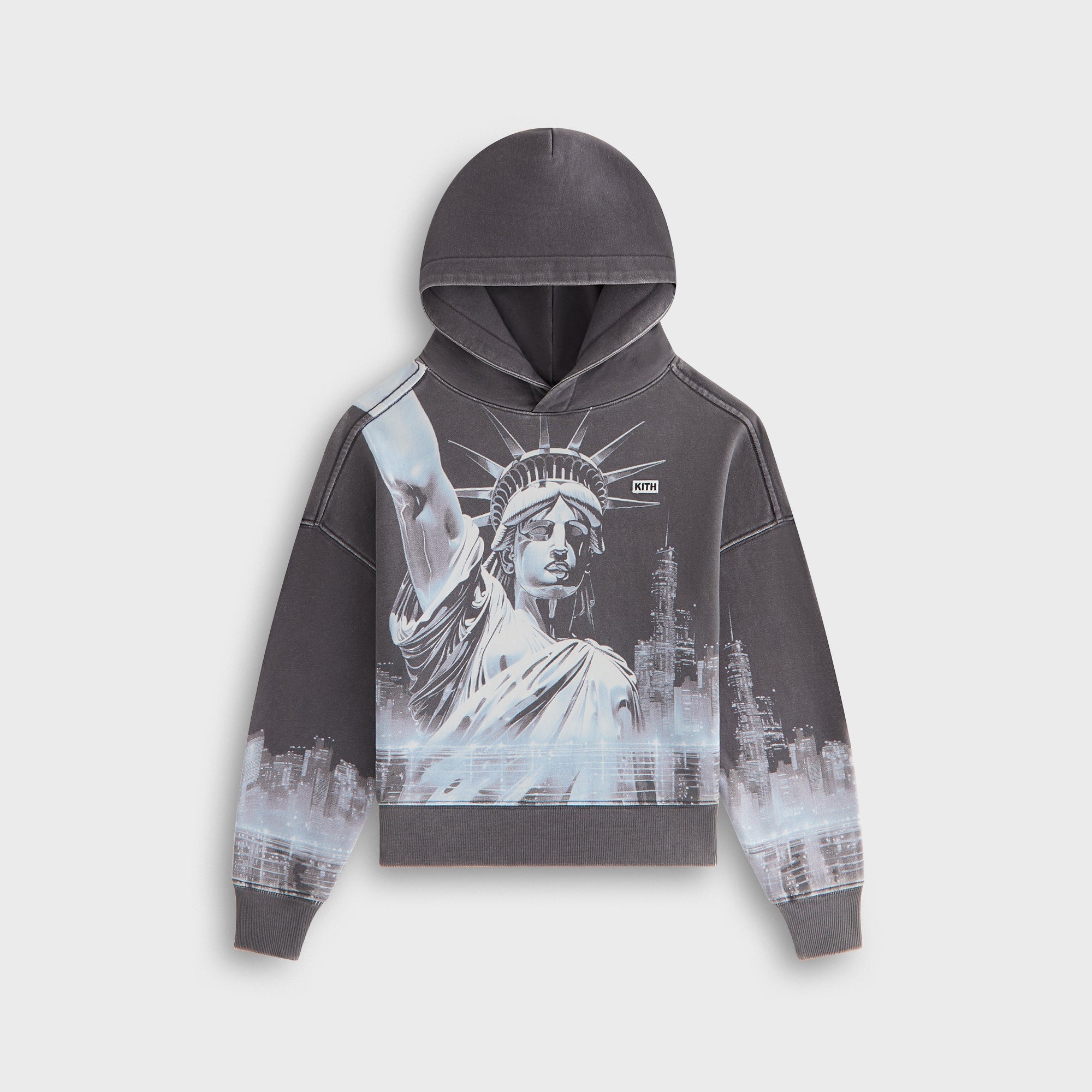 KITH NY TO THE WORLD パーカー ニューヨーク Kith NY to the World Neon Liberty Vintage Nelson Hoodie in Black