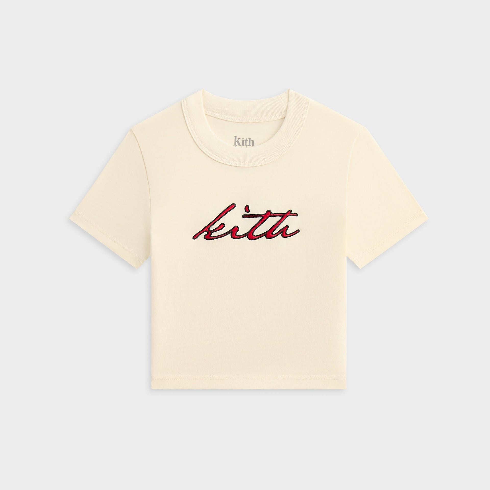 Kith Kids Signature Logo Mulberry II Tee - Sandrift