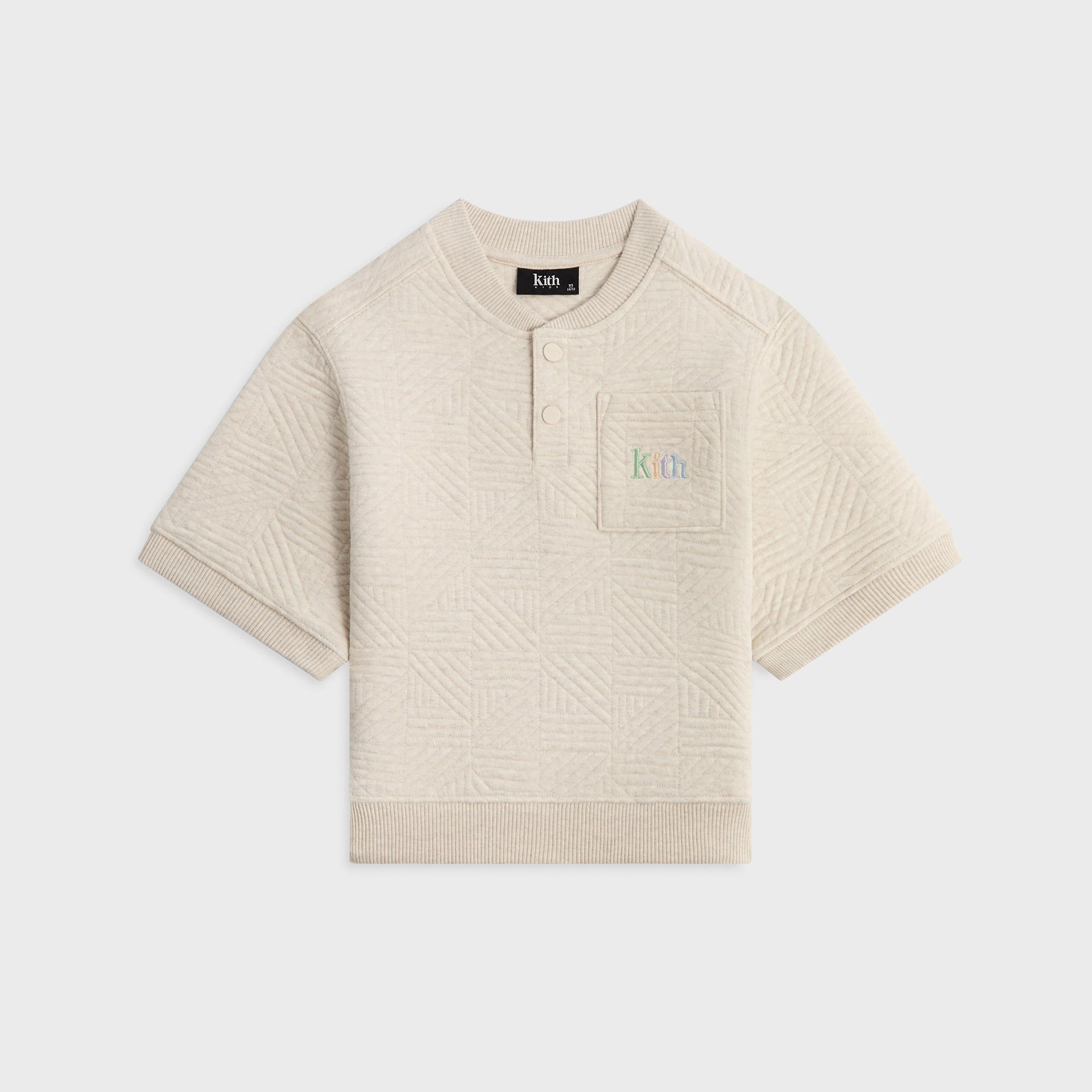 Kith Kids Quilted Nelson Henley - Sandy Heather