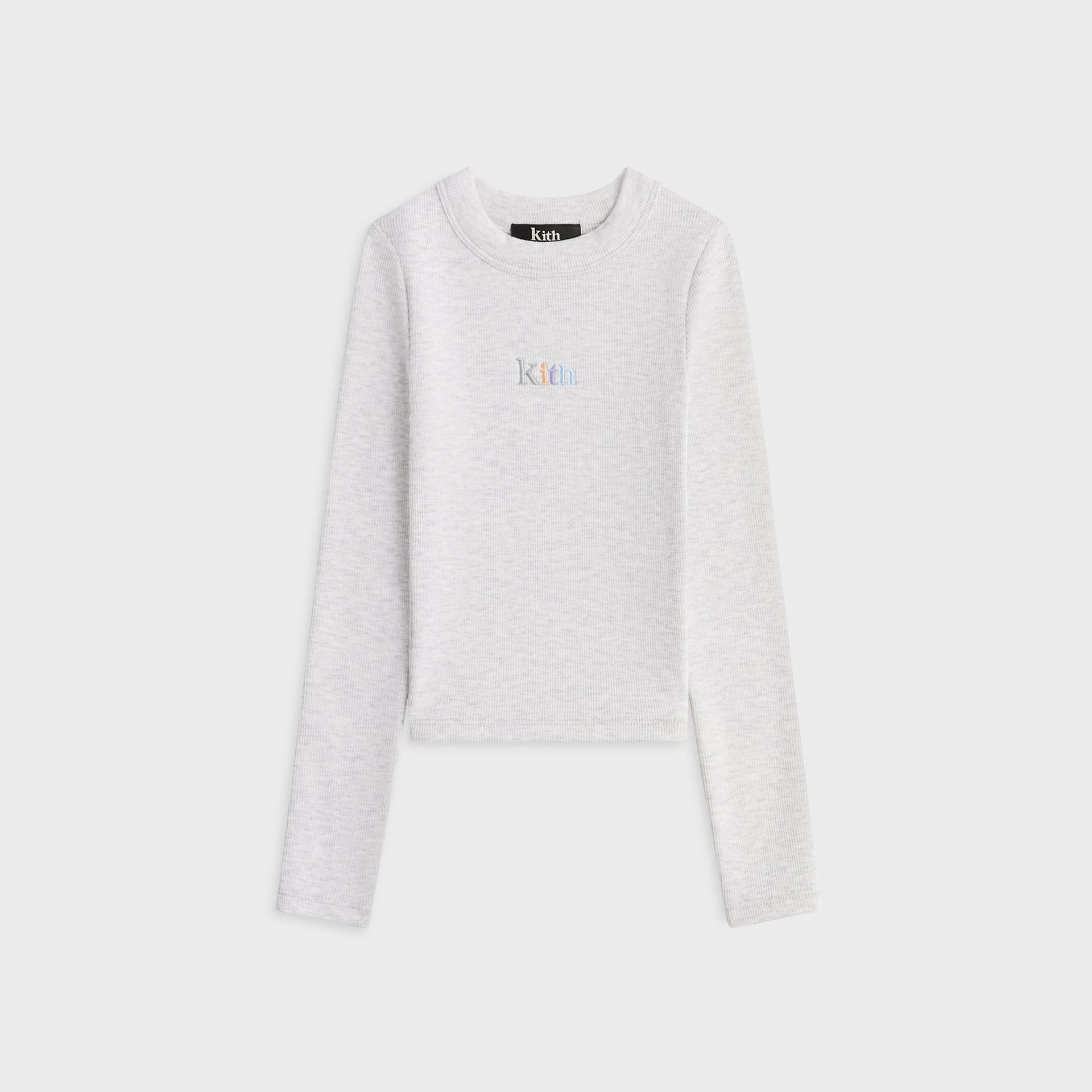 Kith Kids Long Sleeve Mulberry Tee - Light Heather Grey