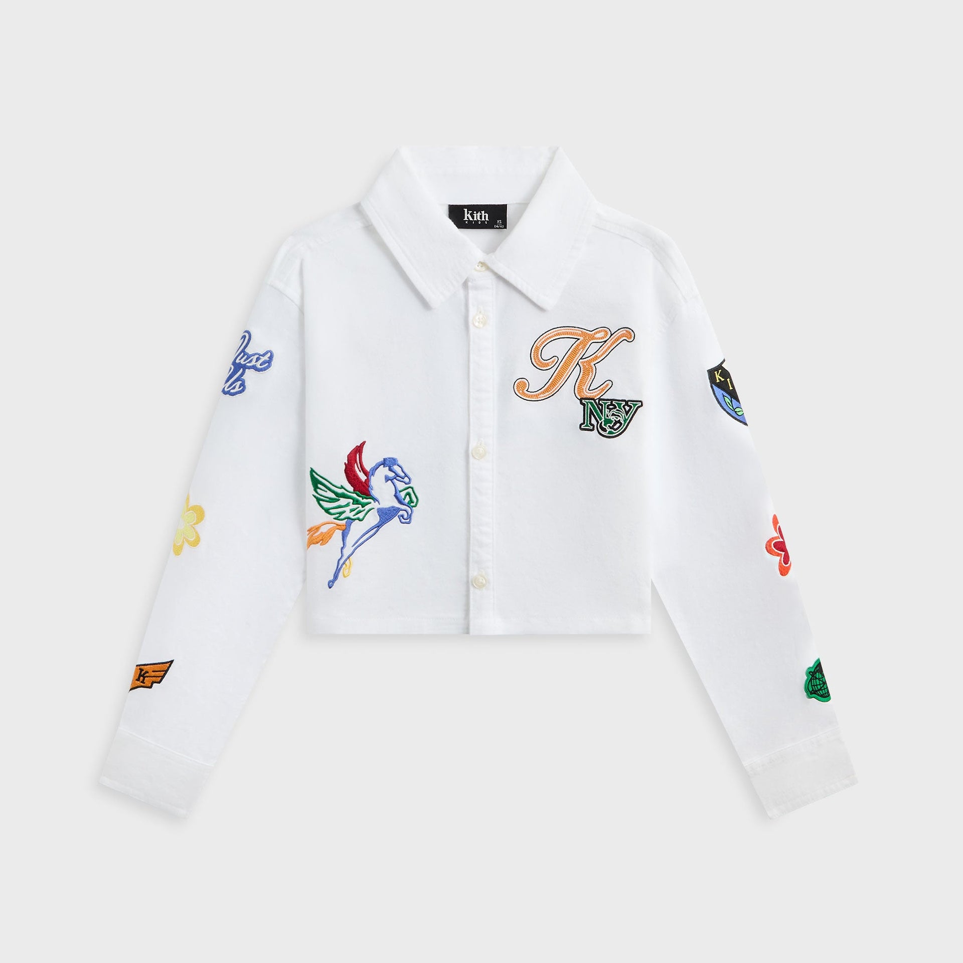Kith Kids NY to the World Cropped Apollo Shirt - Silk