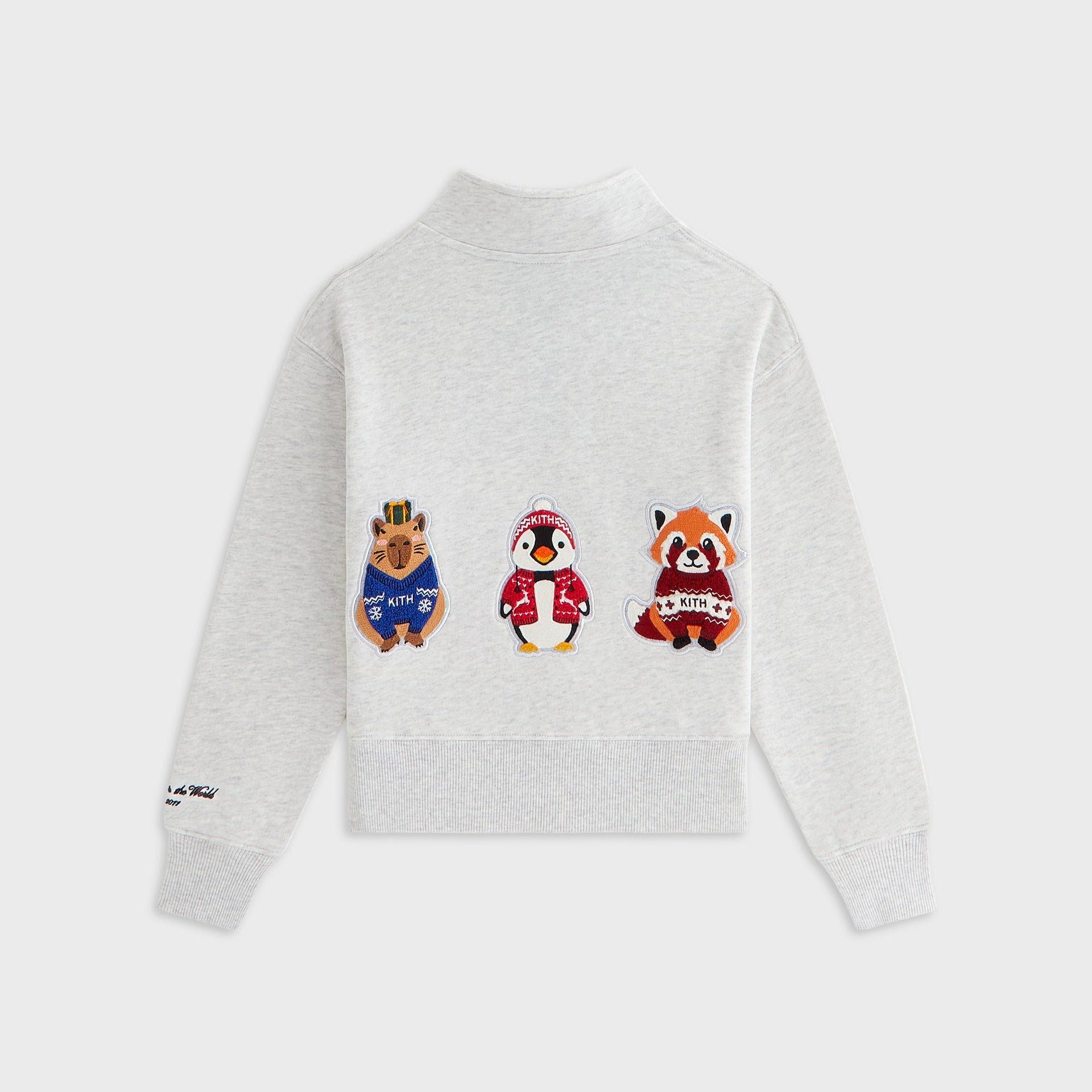 Kithmas Kids & Friend Hunter Quarter Zip - Light Heather Grey