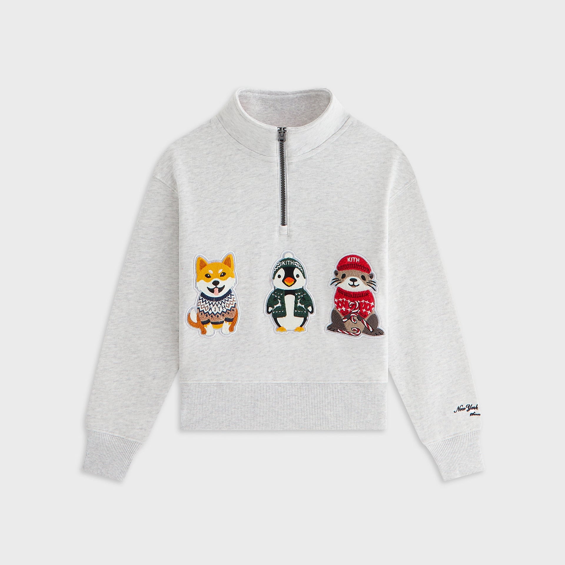 Kithmas Kids & Friend Hunter Quarter Zip - Light Heather Grey