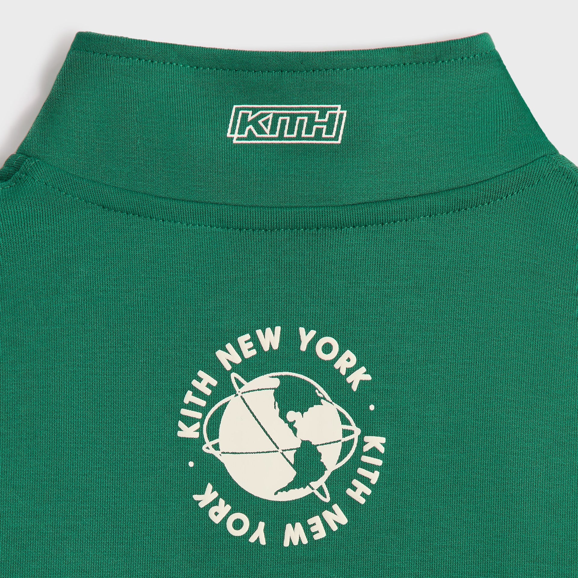 Kith Kids Logo Blocked Hunter Quarter Zip - Newt