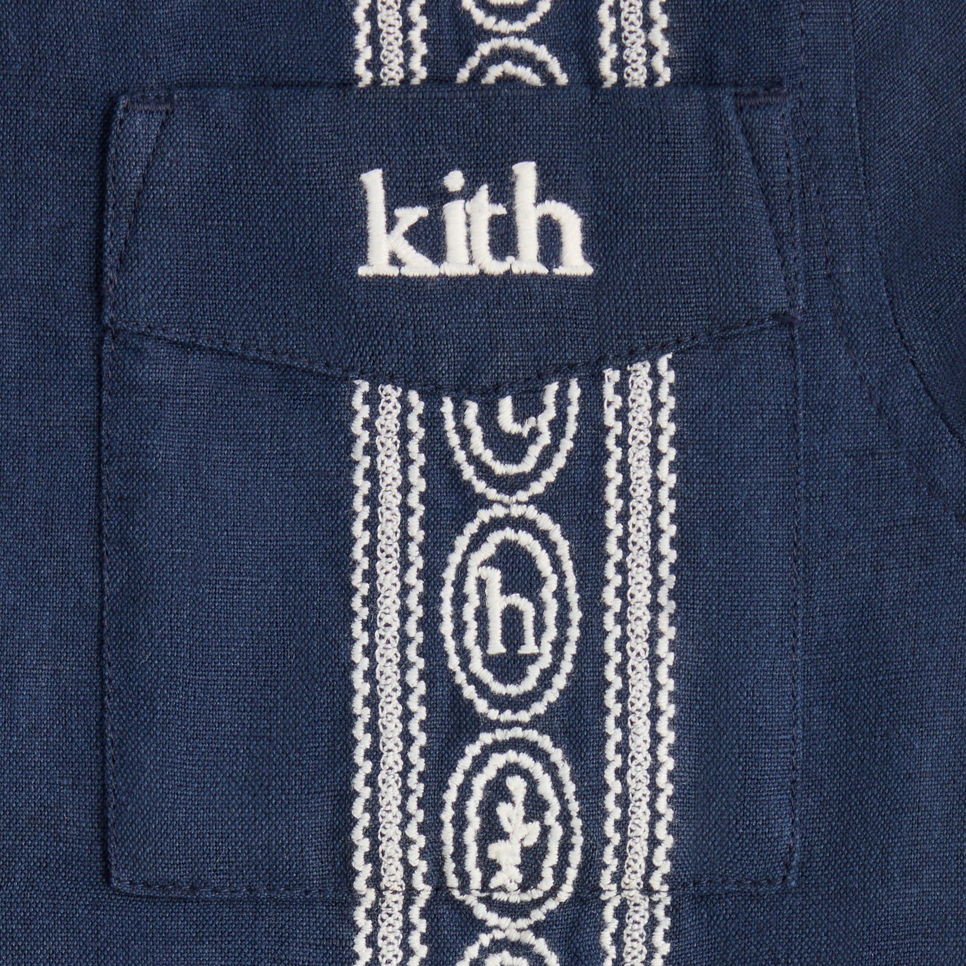 Kith Kids Novelty Embroidered Bennet Collared Shirt - Nocturnal