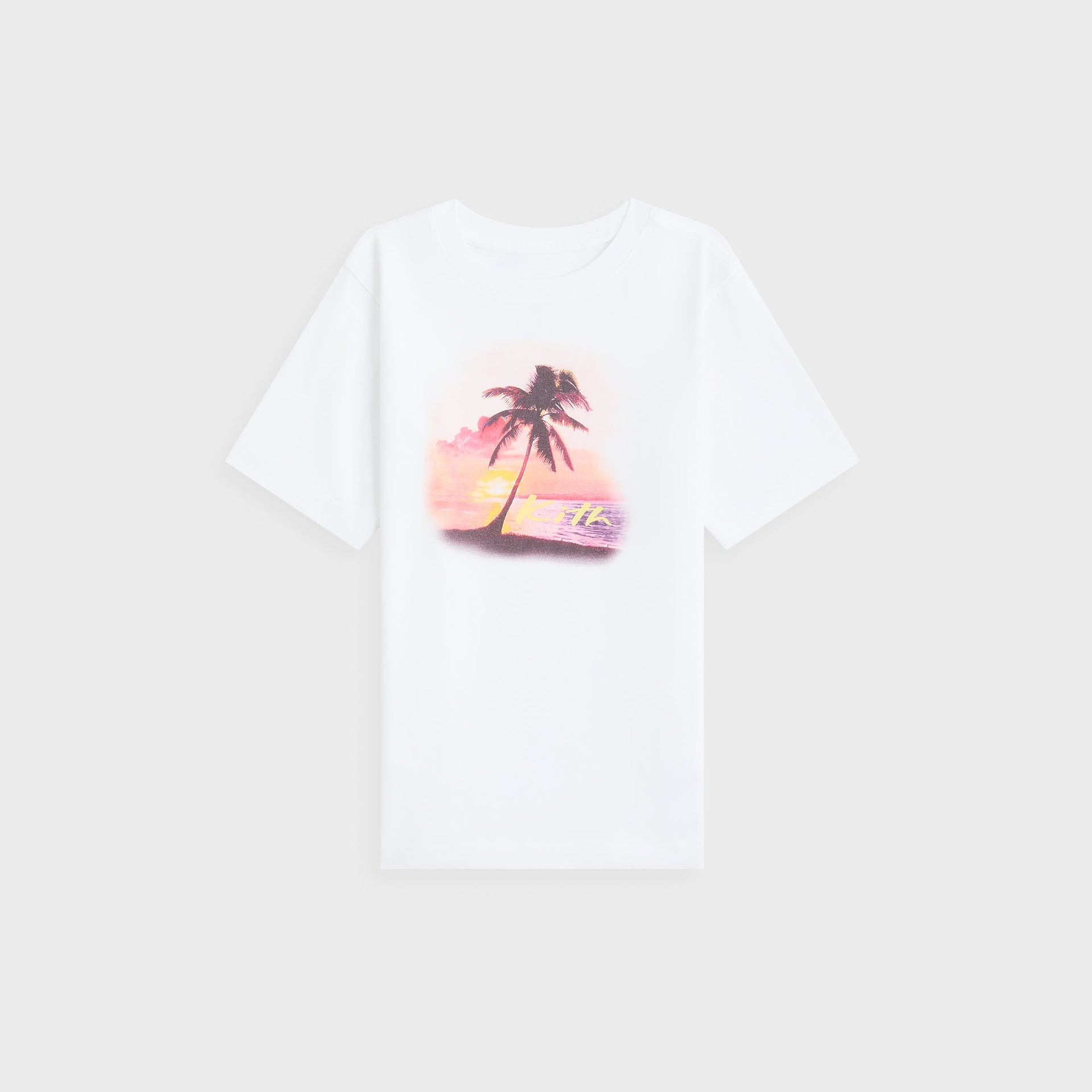 Kith Kids Sunset Palm Graphic Tee - White