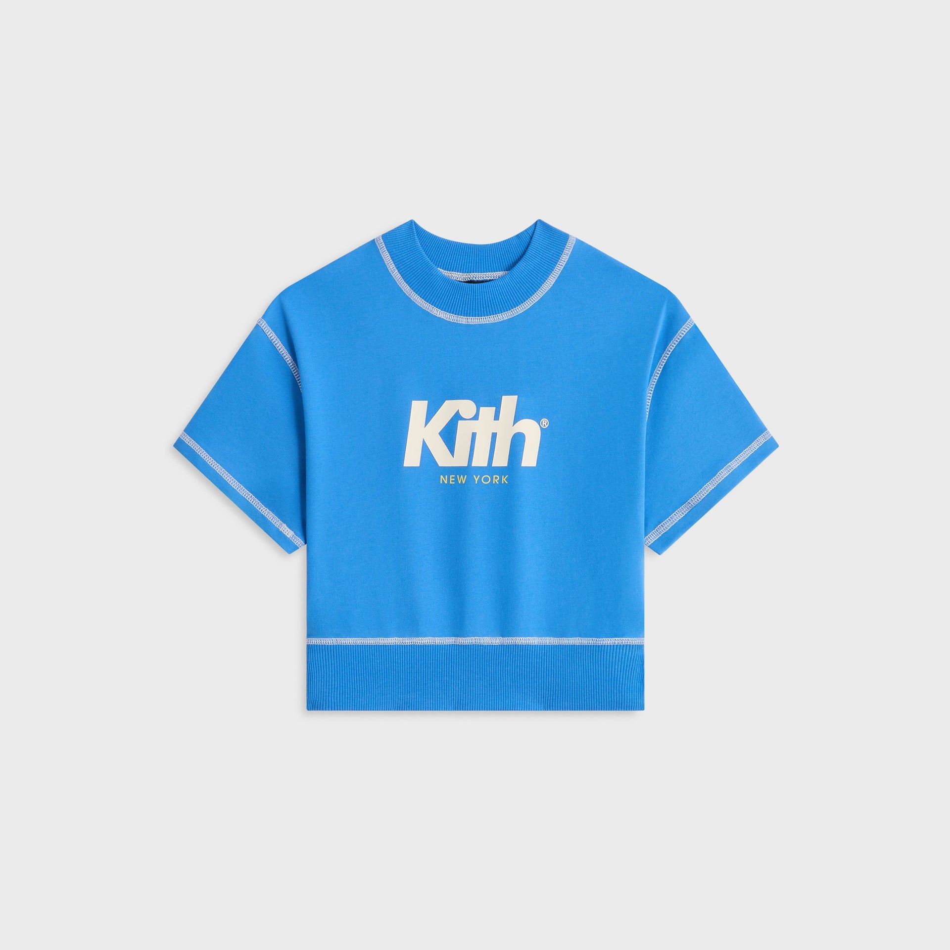 Kith Kids Short Sleeve Nelson Crewneck - Cobalt