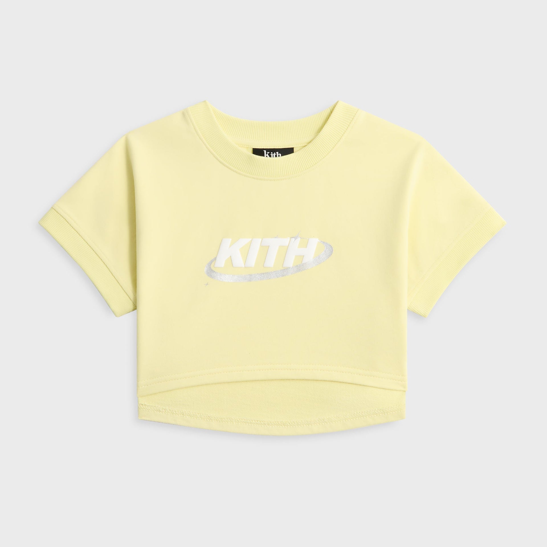 Kith Kids Short Sleeve Nelson Cropped Crewneck - Yellow Haze
