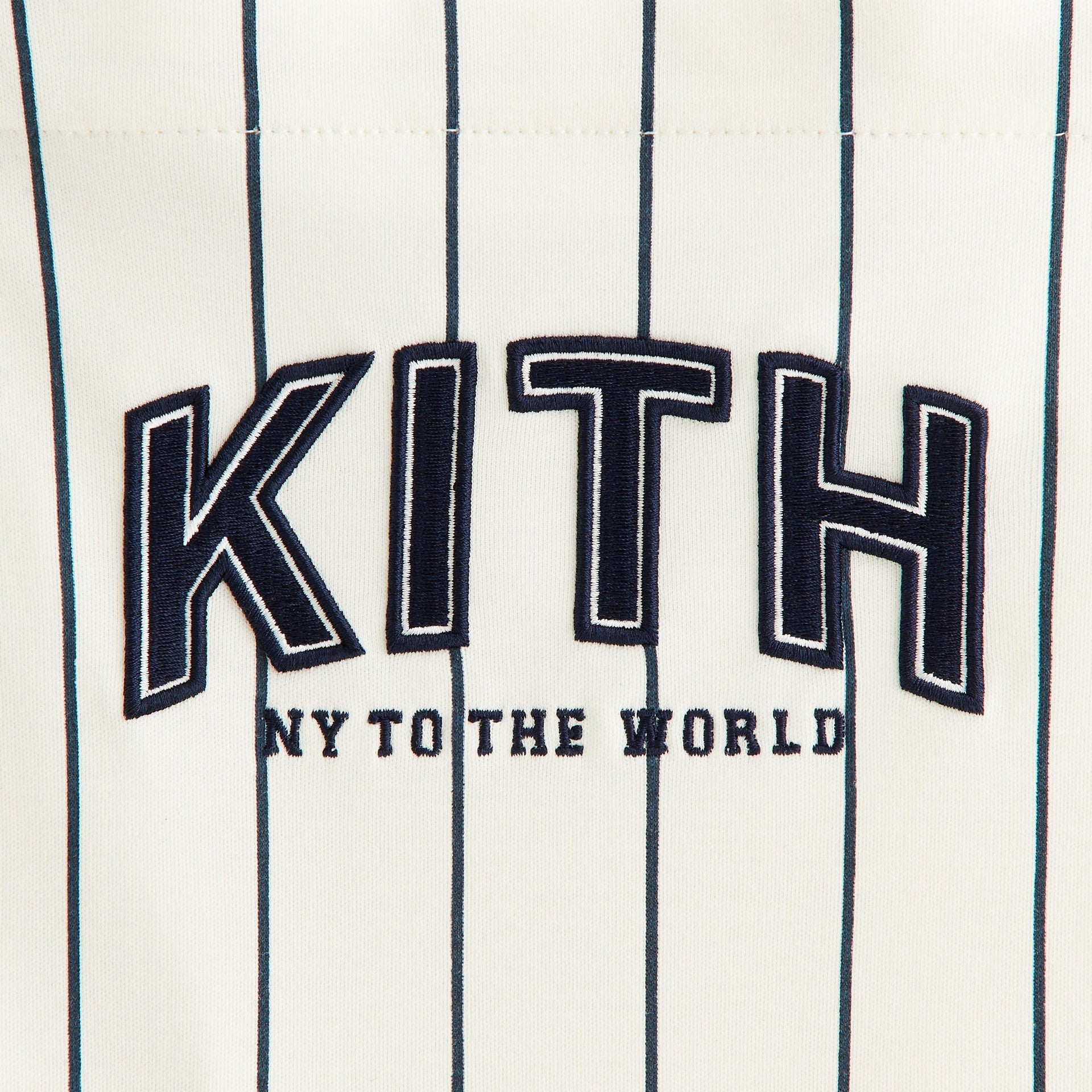 Kith Kids Pinstripe Baseball Ivy Top - Silk - PH