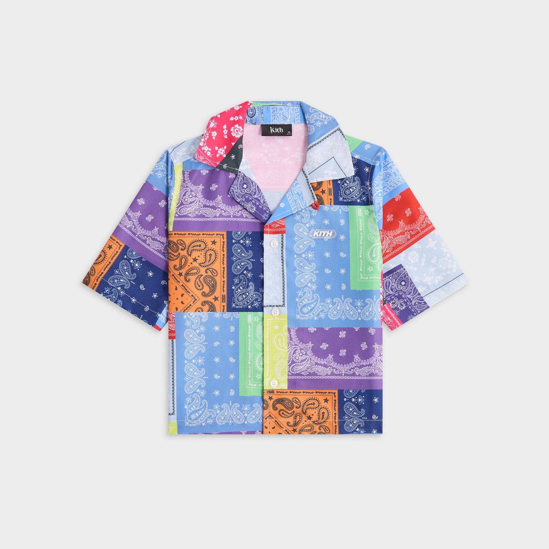 Kith Kids Bandana Splice Thompson Camp Swim Shirt - Lucky