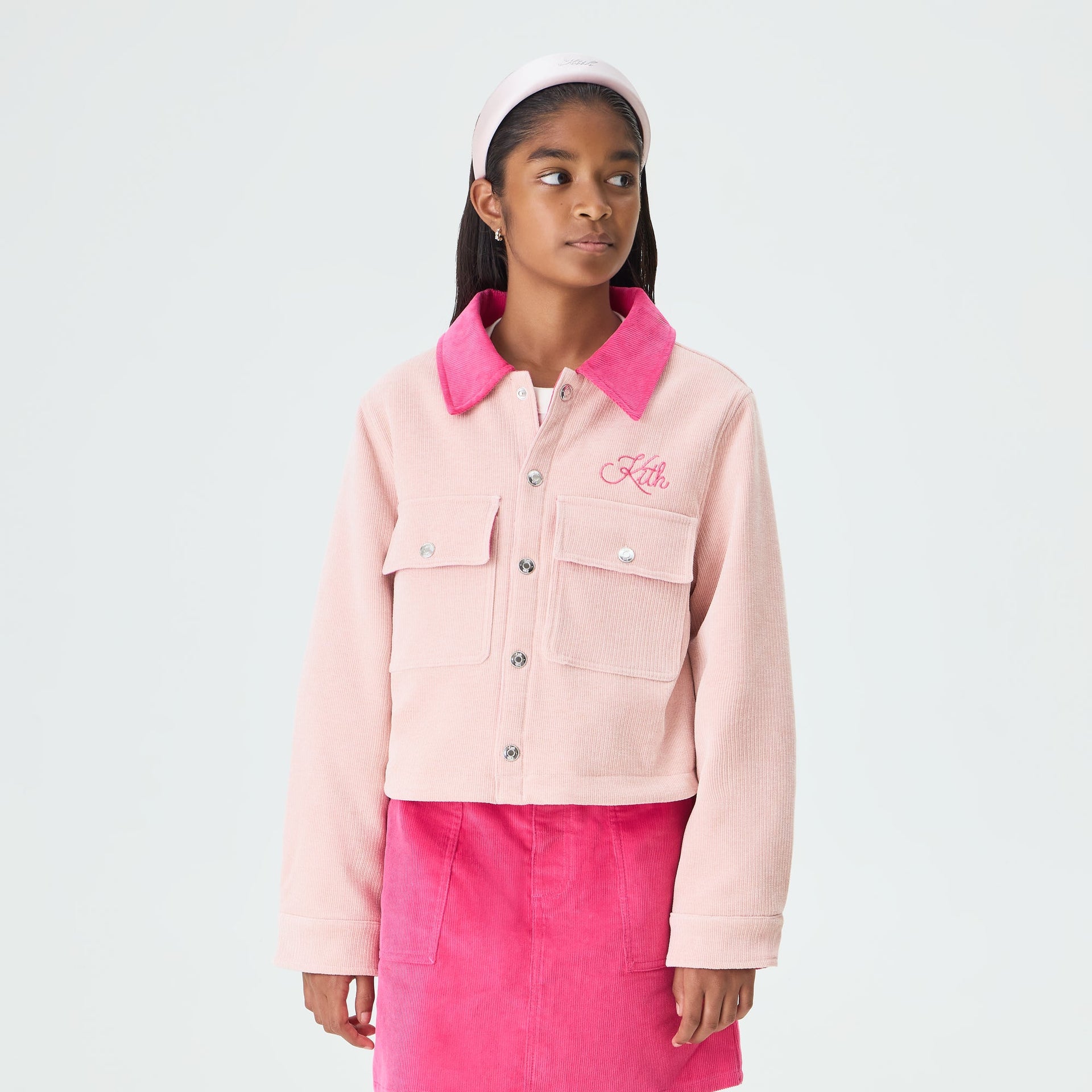 Kith Kids Cropped Ora Shacket - Dusty Quartz