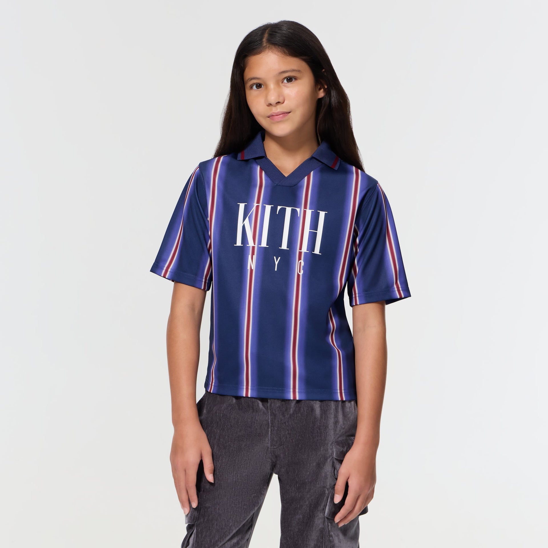 Kith Kids Blurred Stripe Soccer Jersey - Cyanotype - PH