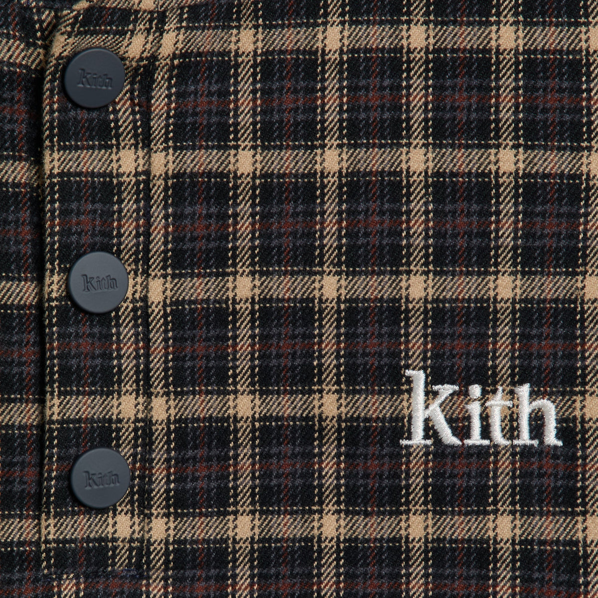Kith Kids Micro Plaid Snap Harrison Hoodie - Chest - PH