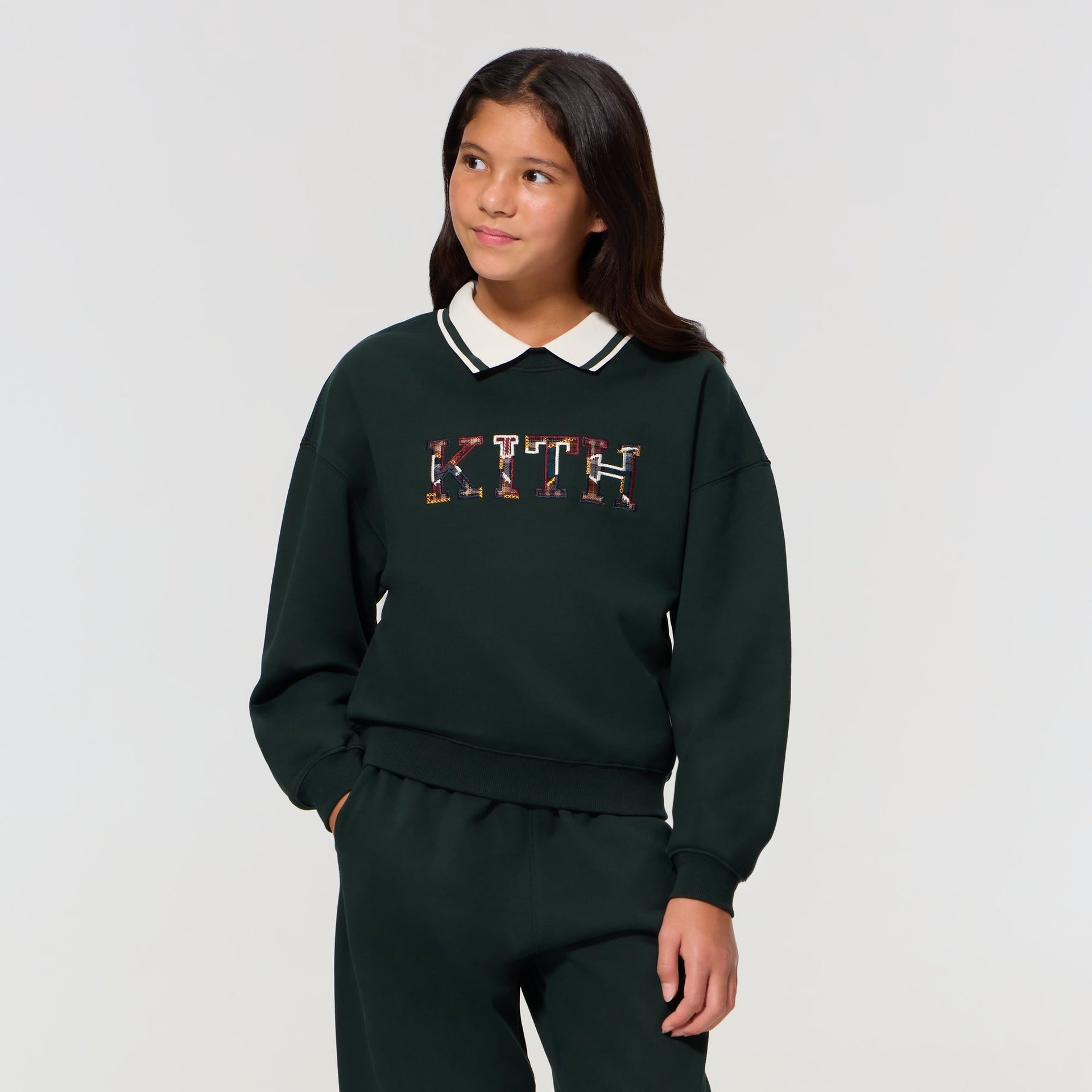 Kith Kids Varsity Letter Collared Nelson Sweatshirt - Stadium - PH