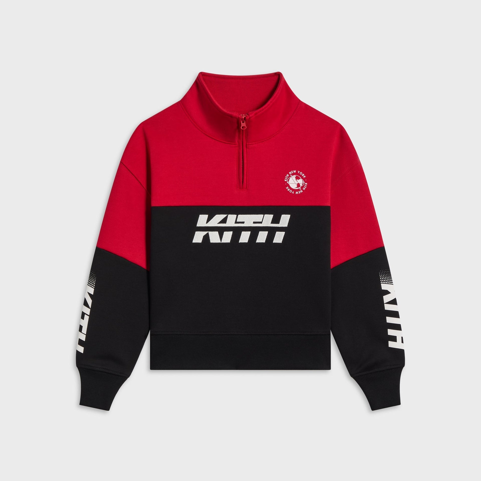 Kith Kids Logo Blocked Hunter Quarter Zip - Black - PH