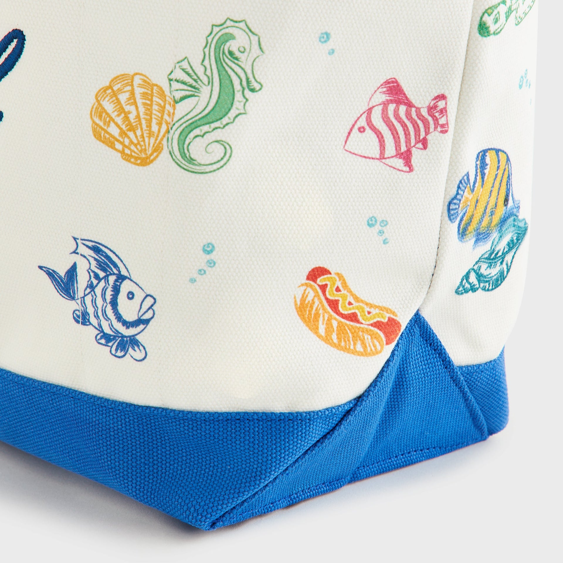 Kith Kids Canvas All-Over Printed Tote - Cobalt