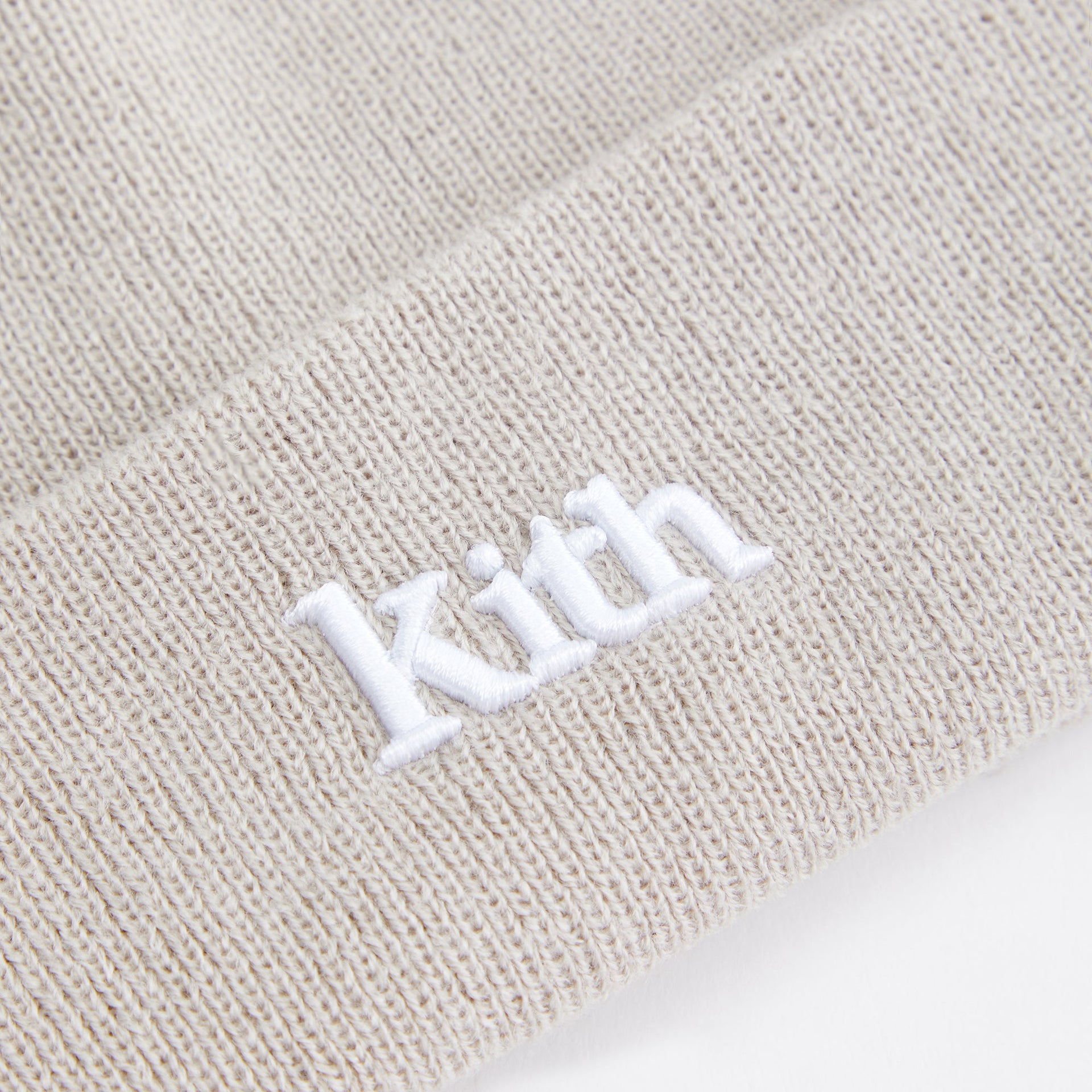 Kith Kids Classic Serif Logo Beanie - Plaster