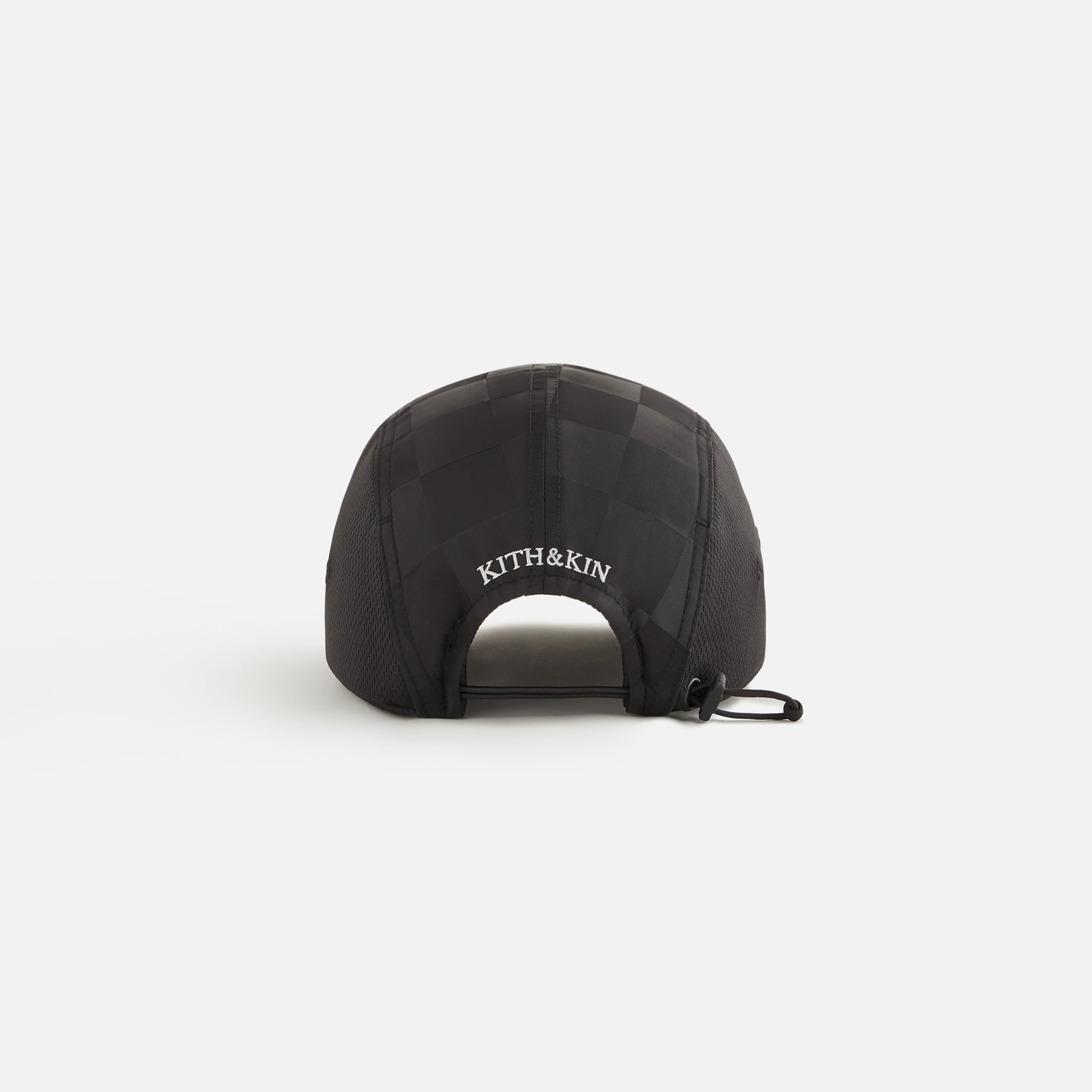 Kith Kids Checkered Satin Camper Cap - Black