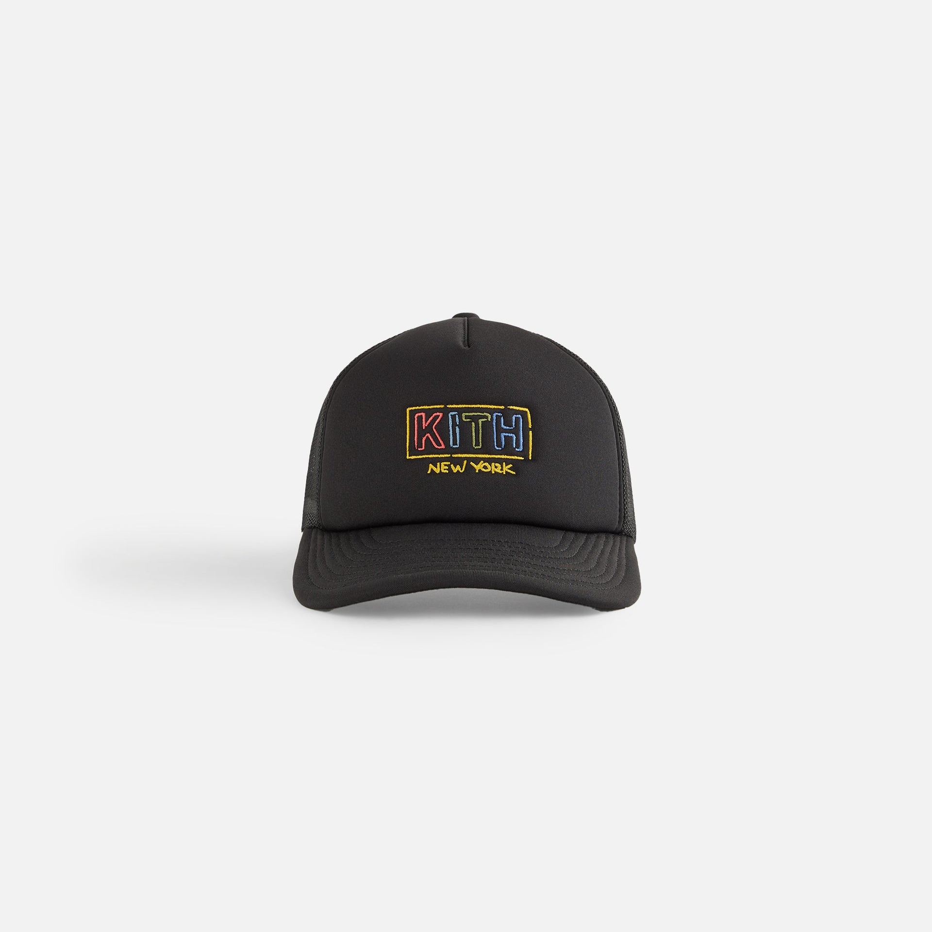 Kith Kids New York Classic Logo Trucker Cap - Black