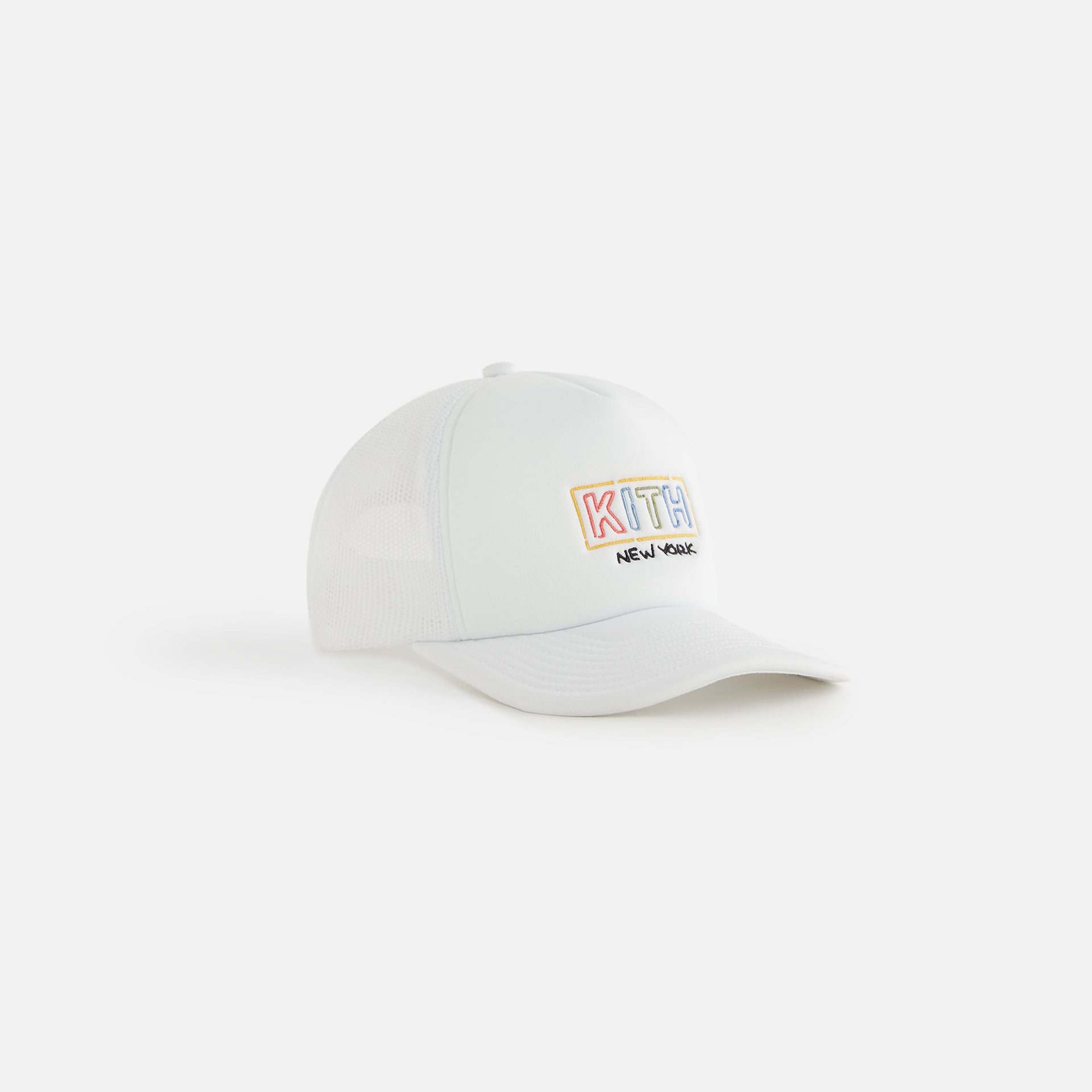 Kith Kids New York Classic Logo Trucker Cap - White