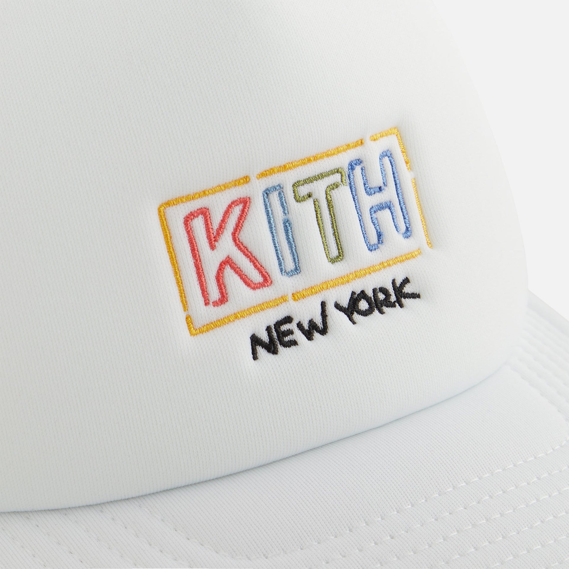 Kith Kids New York Classic Logo Trucker Cap - White