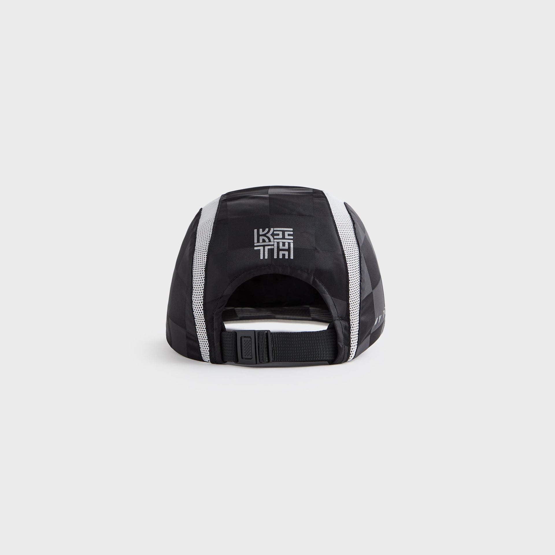 Kith Kids Checkered Satin Camper Cap - Black