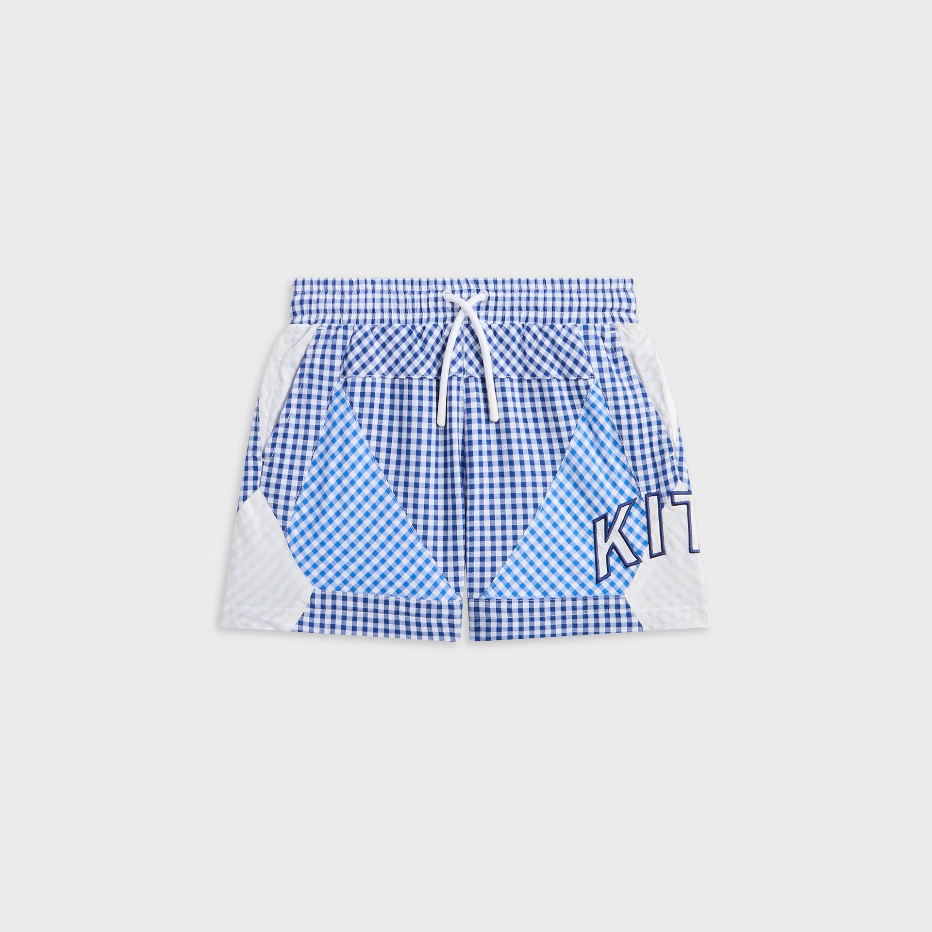 Kith Kids Color-Blocked Gingham Turbo Short - Layer