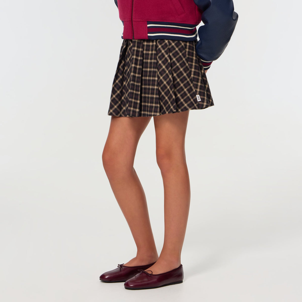 Kith Kids Micro Plaid Pleated Skirt - Chest