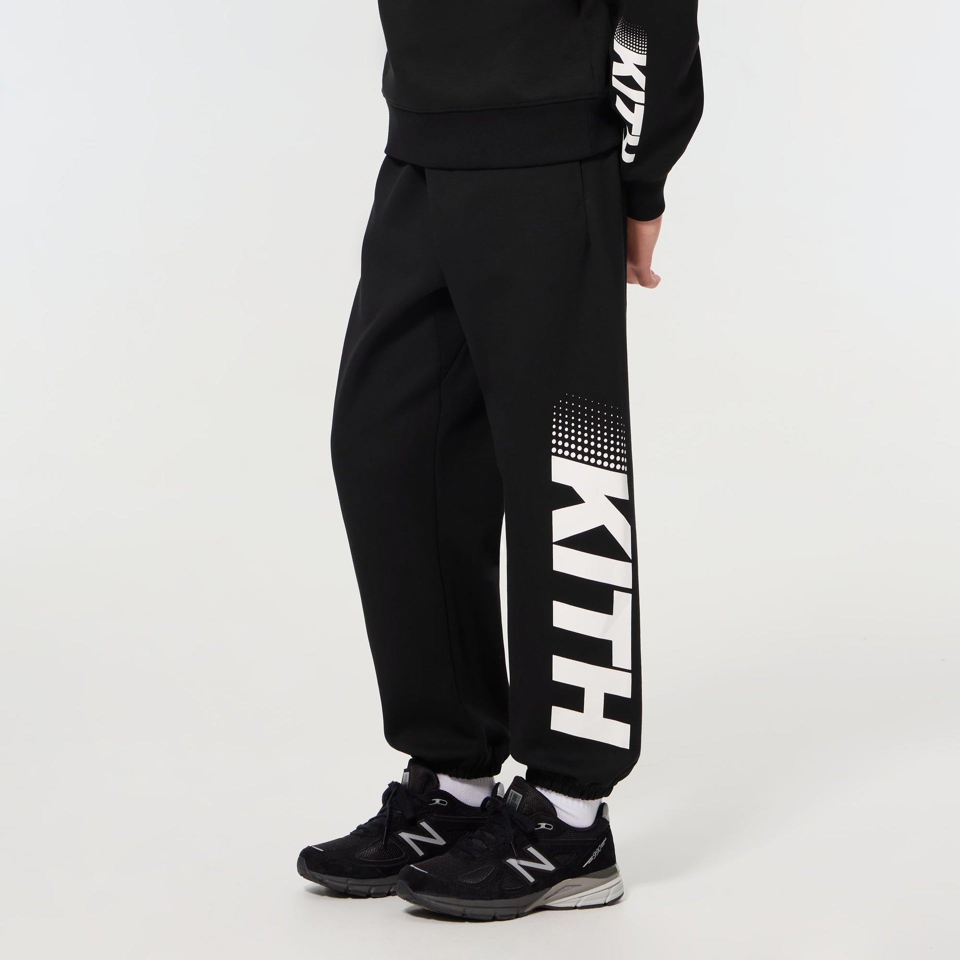 Kith Kids Logo Blocked Nelson Sweatpant - Black