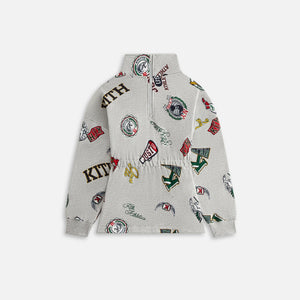 Kith Kids Printed Nelson Quarter Zip Dress - Light Heather Grey