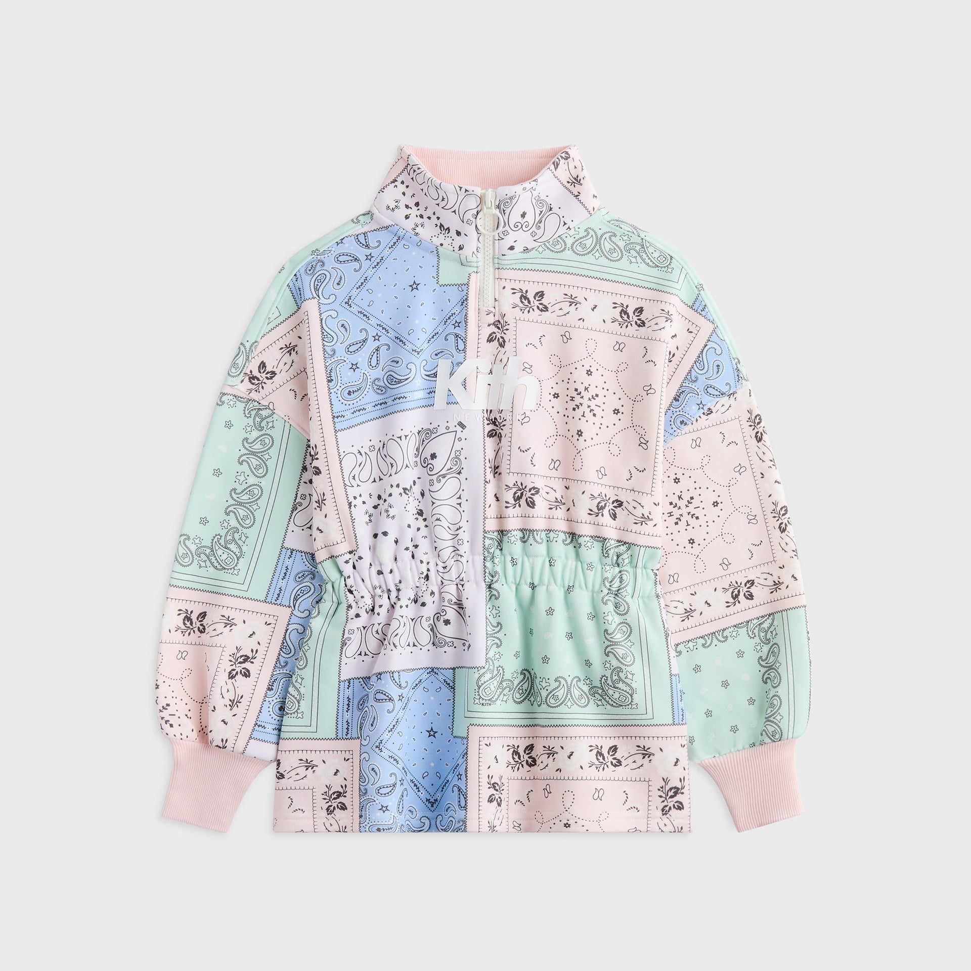 Kith Kids Deconstructed Bandana Nelson Quarter Zip Dress - Perennial