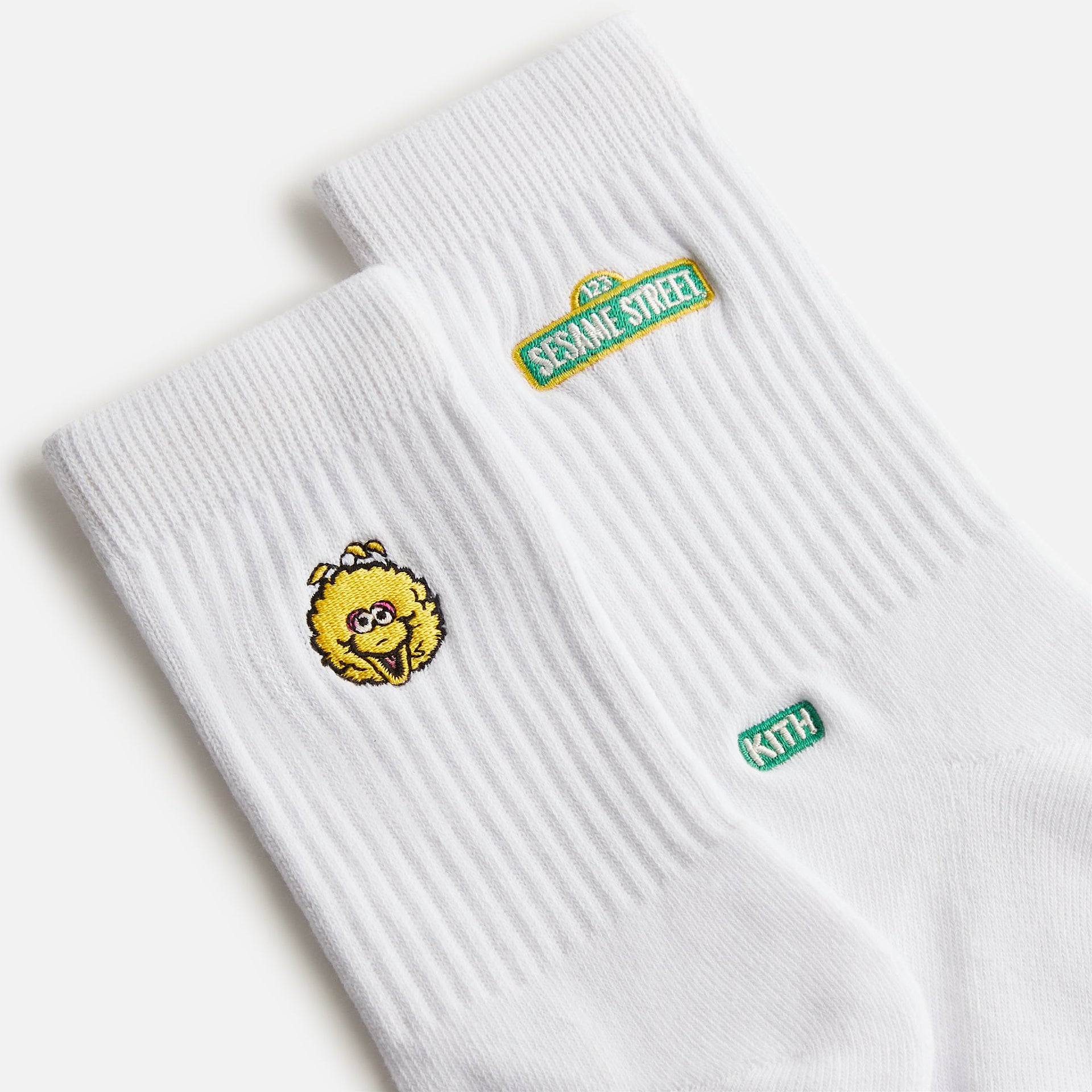 Kith Kids for Sesame Street 3 Pack Crew Socks - White