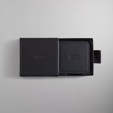 Kith Monogram Leather Coasters - Black