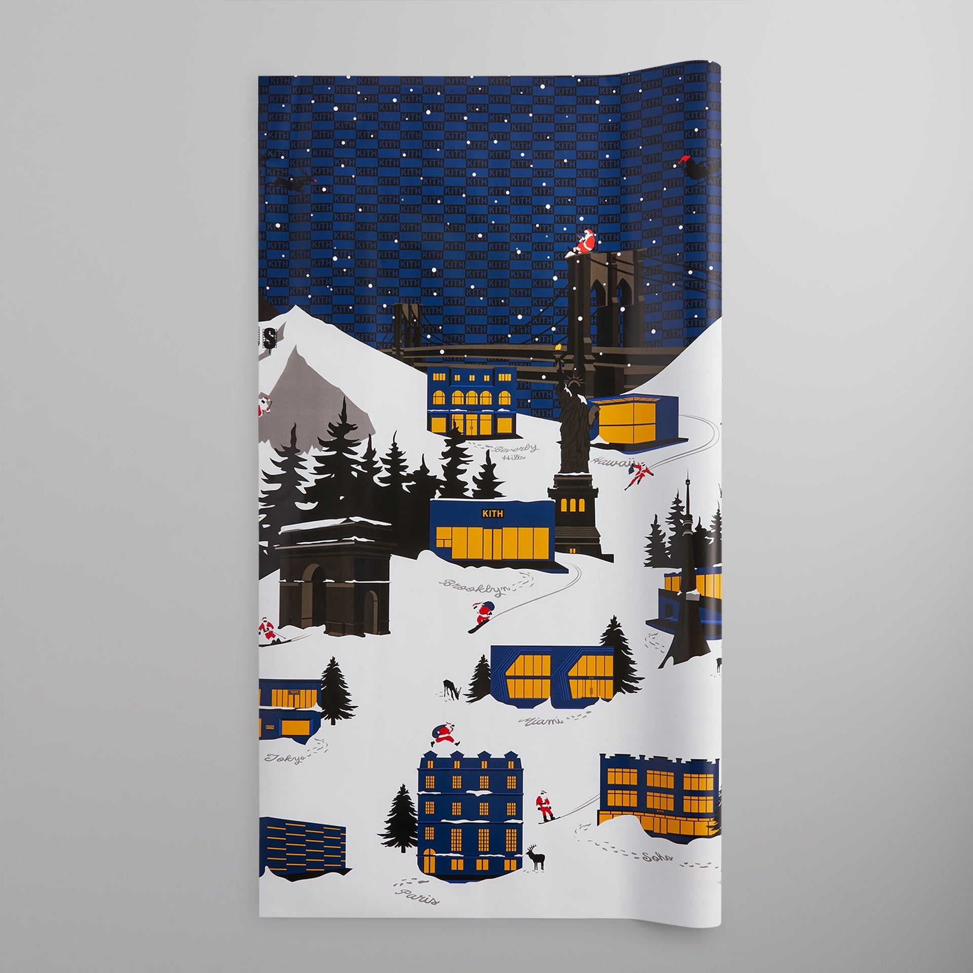 Kithmas Village Wrapping Paper - Nocturnal PH