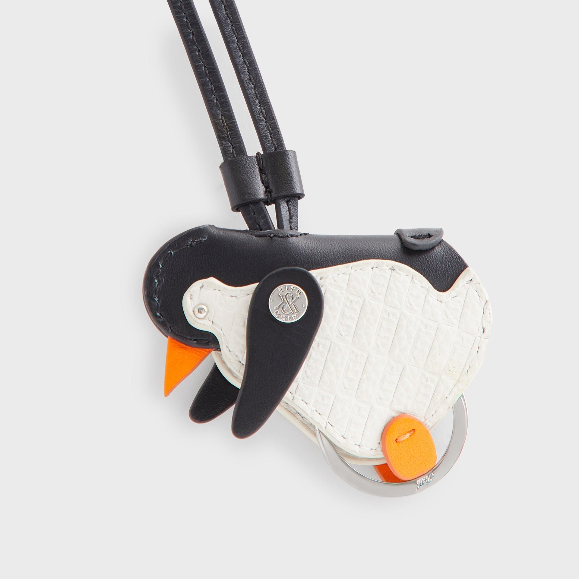 Kithmas Monogram Leather Penguin Bag Charm - Black - PH