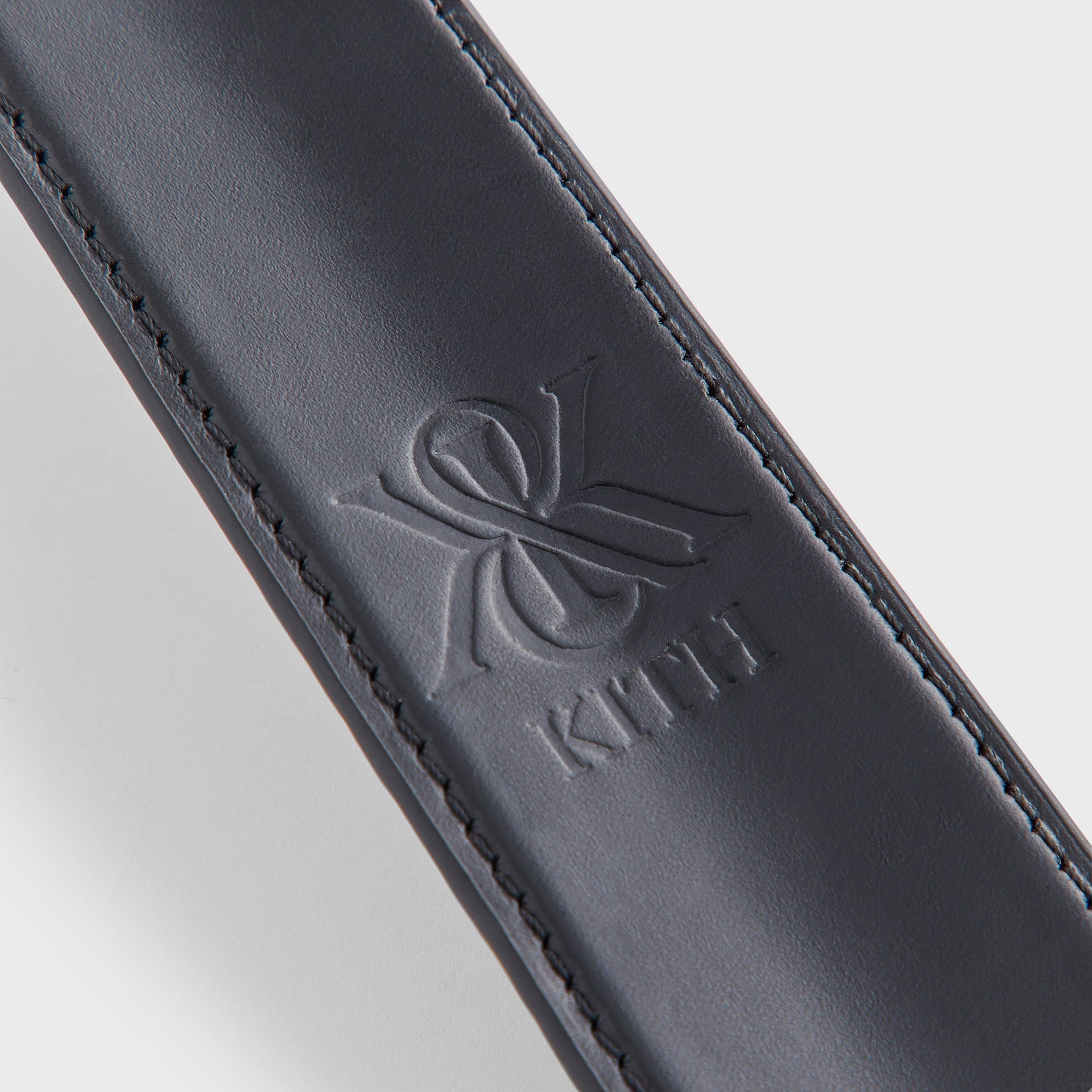Kithmas Monogram Debossed Leather Shoe Horn - Black
