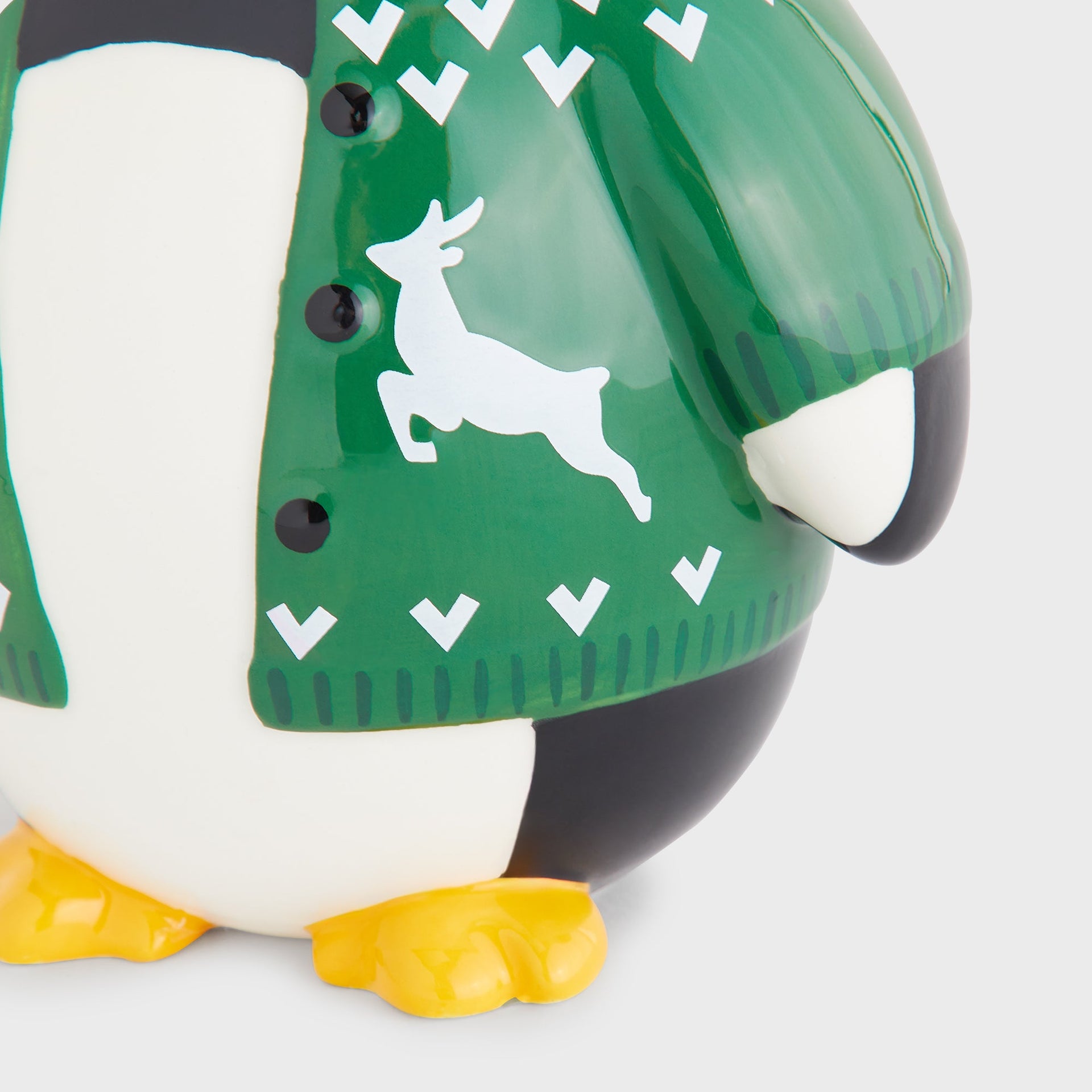 Kithmas Ceramic Penguin Cookie Jar - Conifer