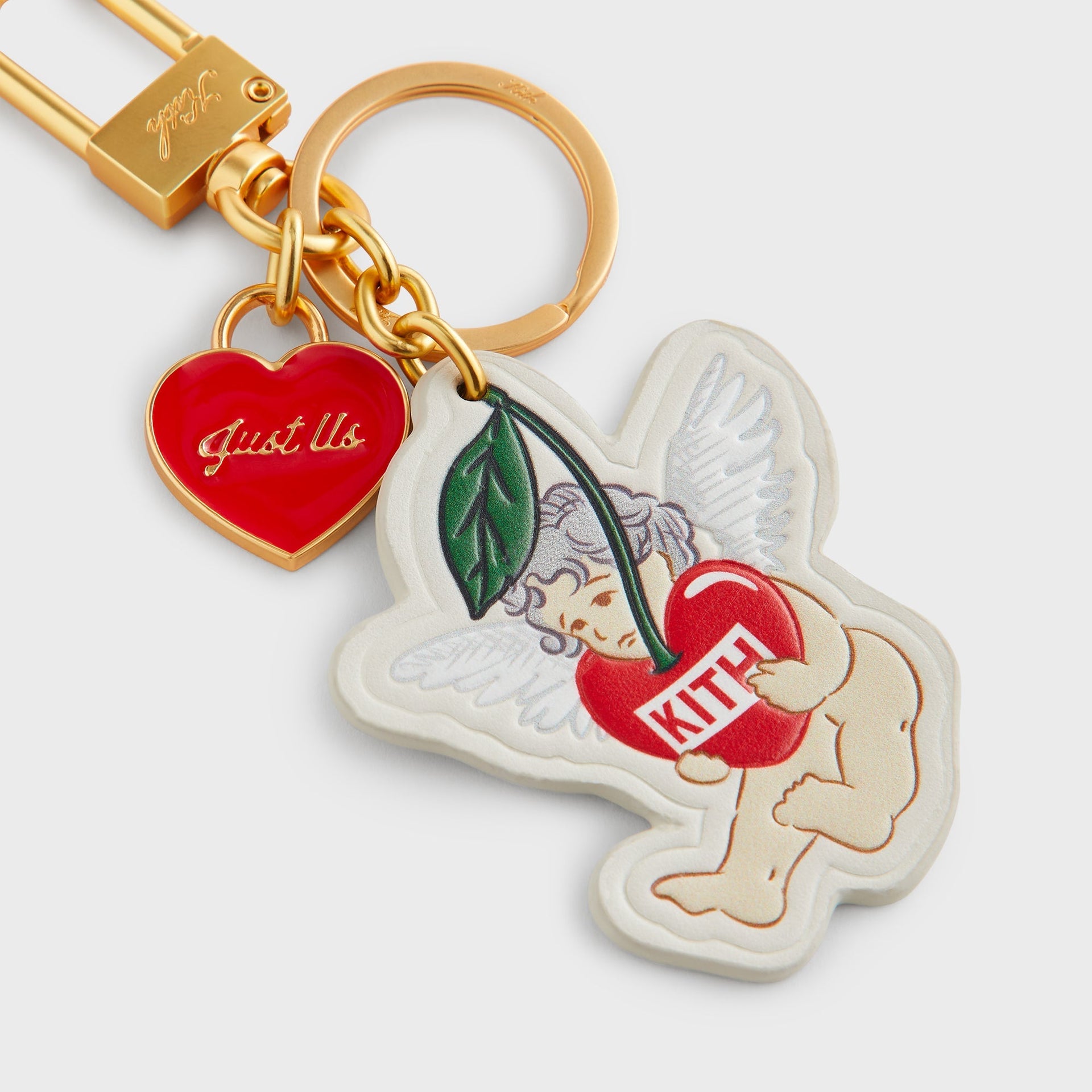 Kith Cupid Printed Leather Key Charm - Sandrift - PH