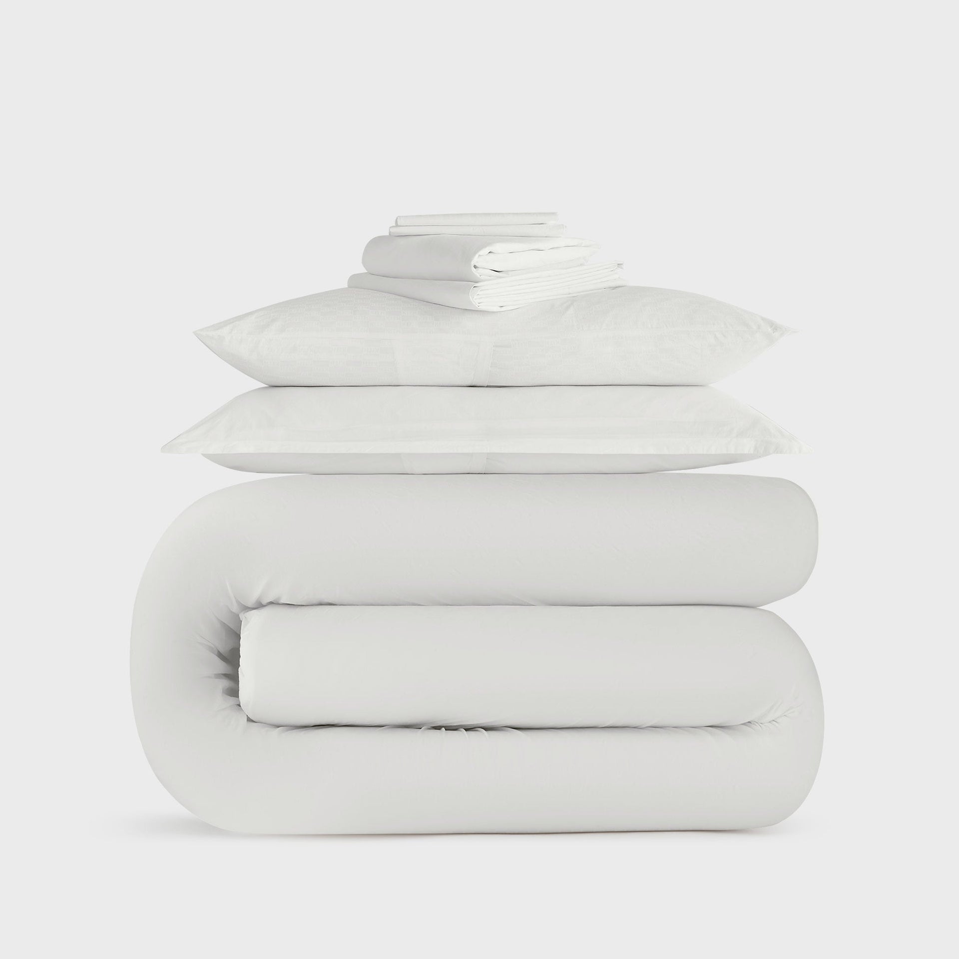 Kithmas Monogram King Size Bedding Set - White - PH