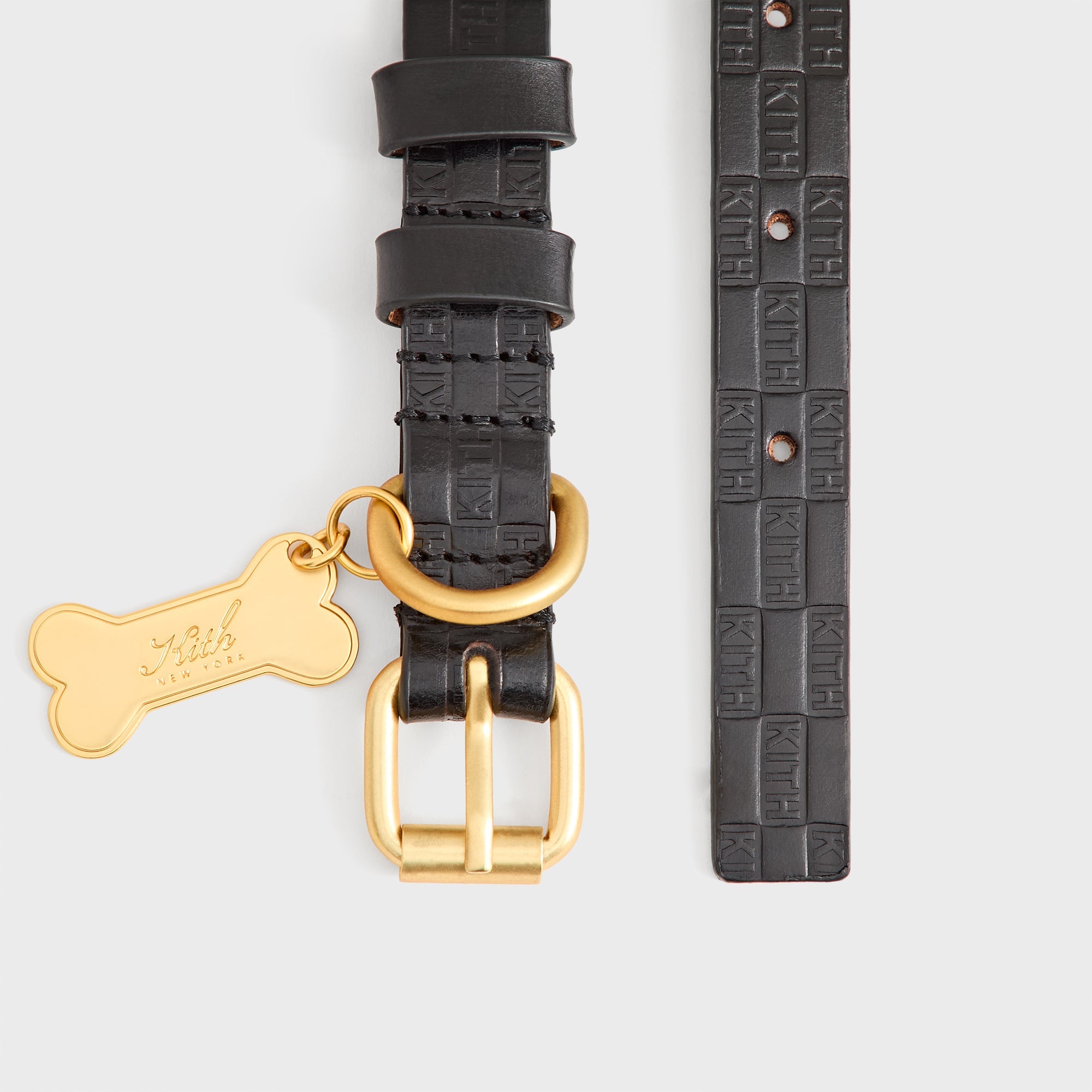 Kith Monogram Leather Collar - Black – Kith Canada