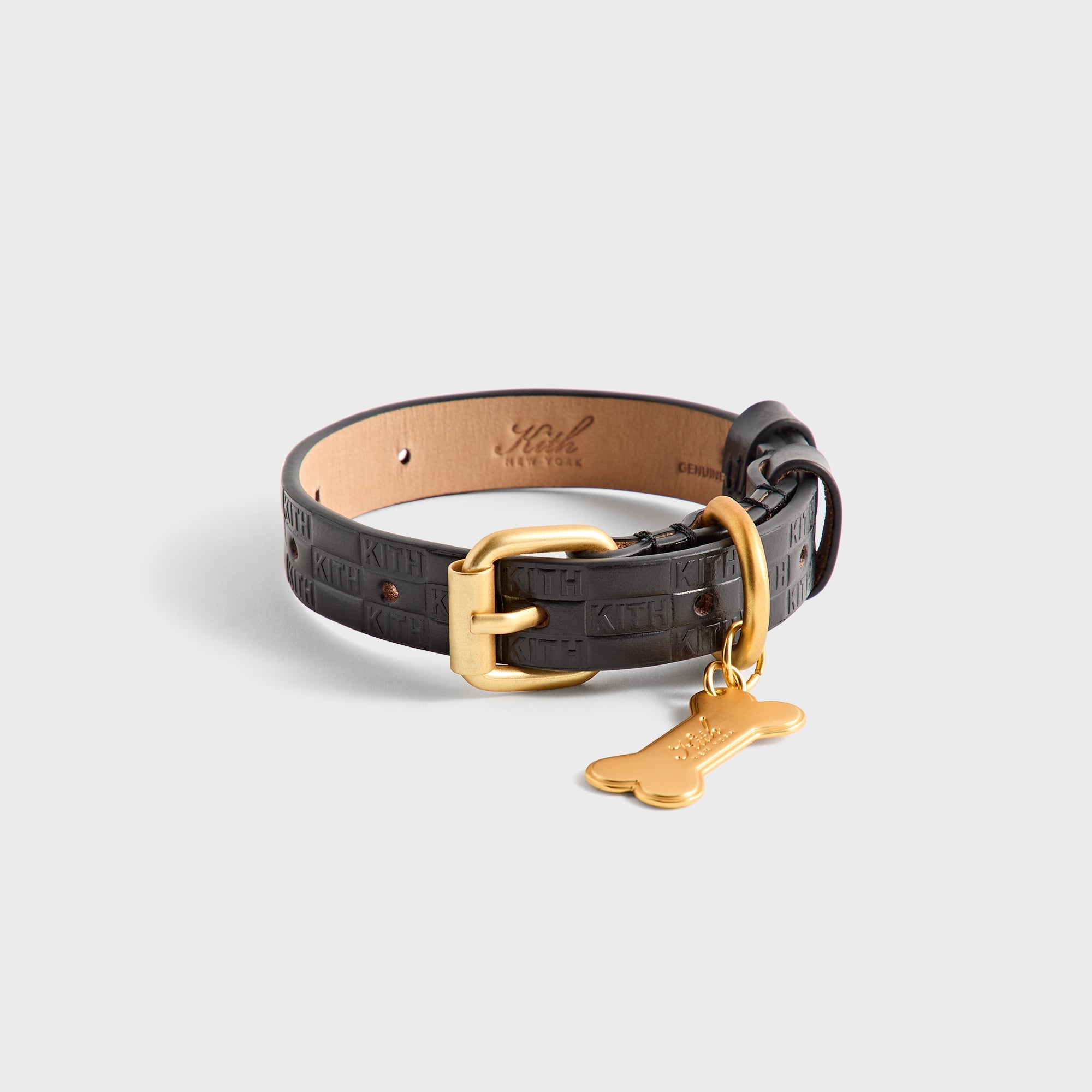 Kith wagwear Monogram Leather Collar 首輪 Kith Monogram Leather Collar - Black – Kith Canada