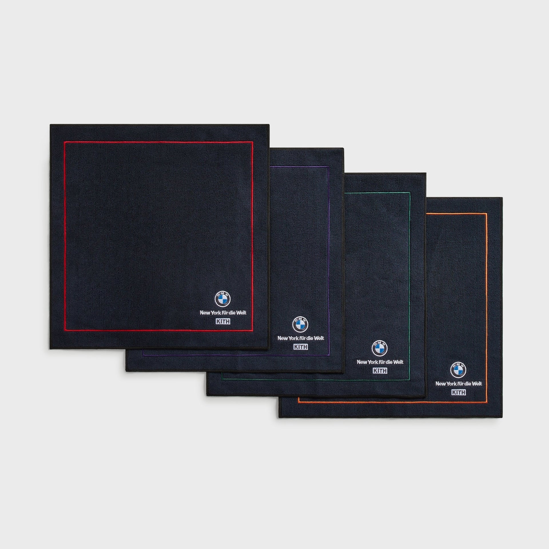 Kith for BMW Pack of 4 Microfiber Towels - Black - PH