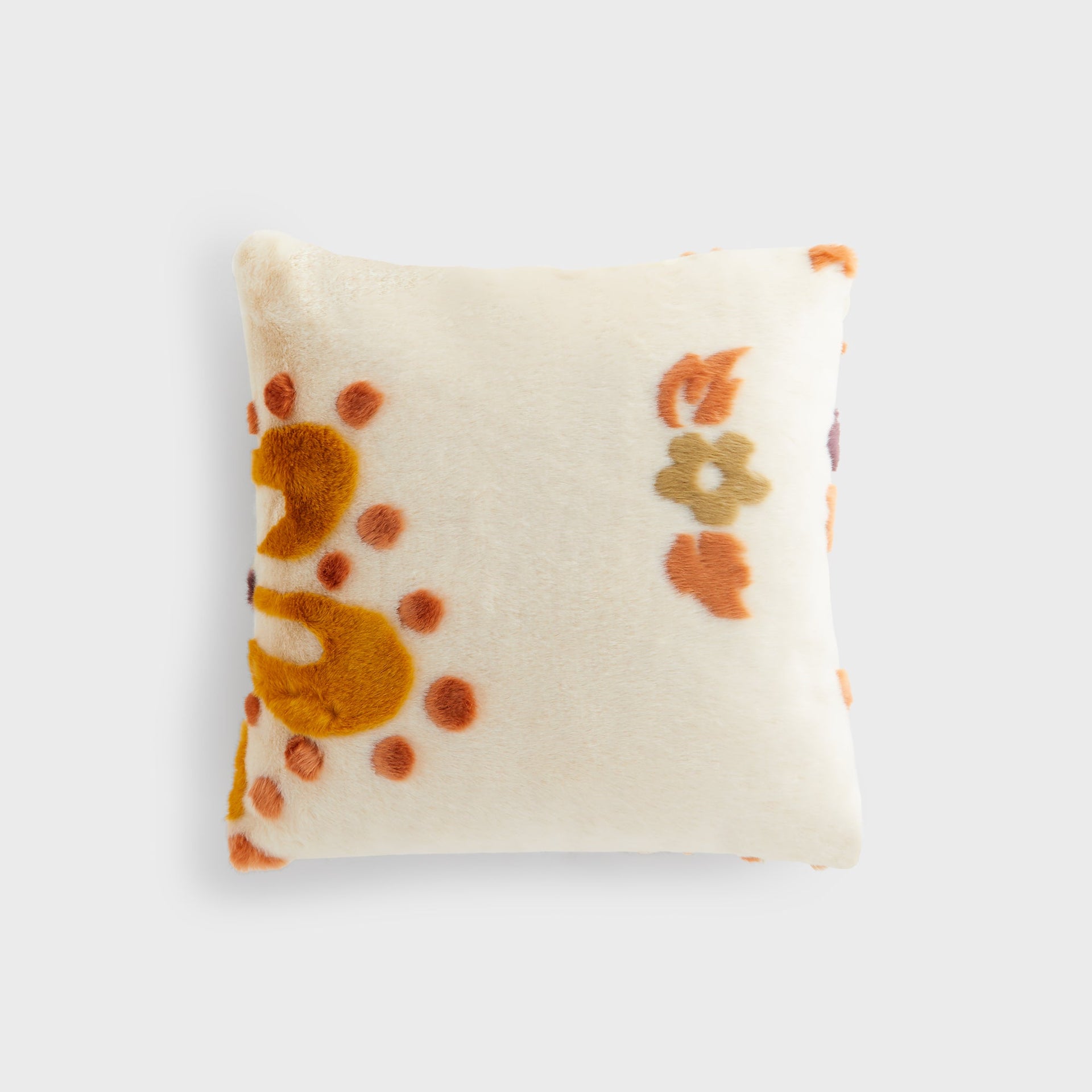 Kith Paisley Faux Fur Pillow - Sandrift