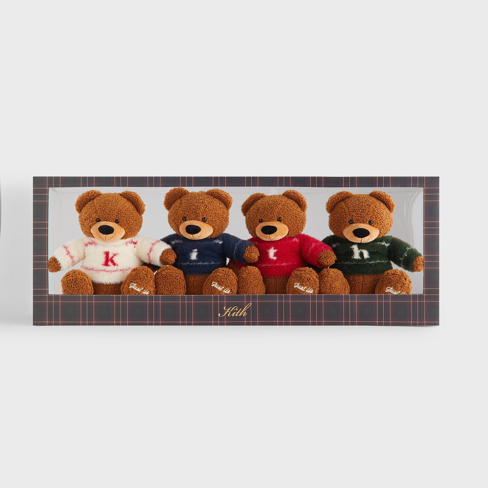 Kithmas Set of 4 Teddy Bears - Multi