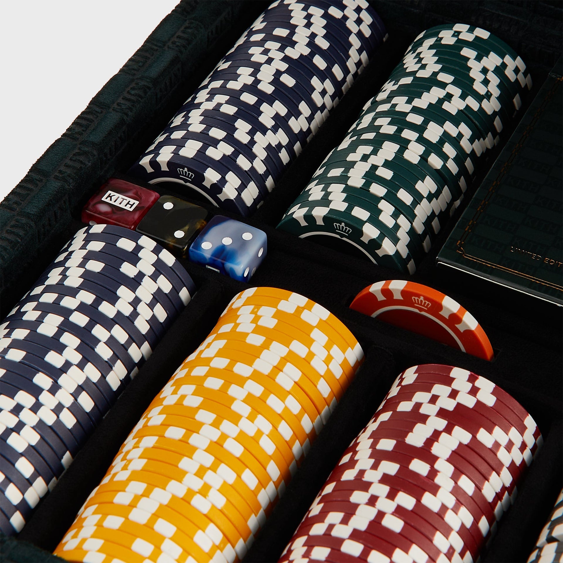 Kithmas Monogram Debossed Suede Poker Set - Stadium